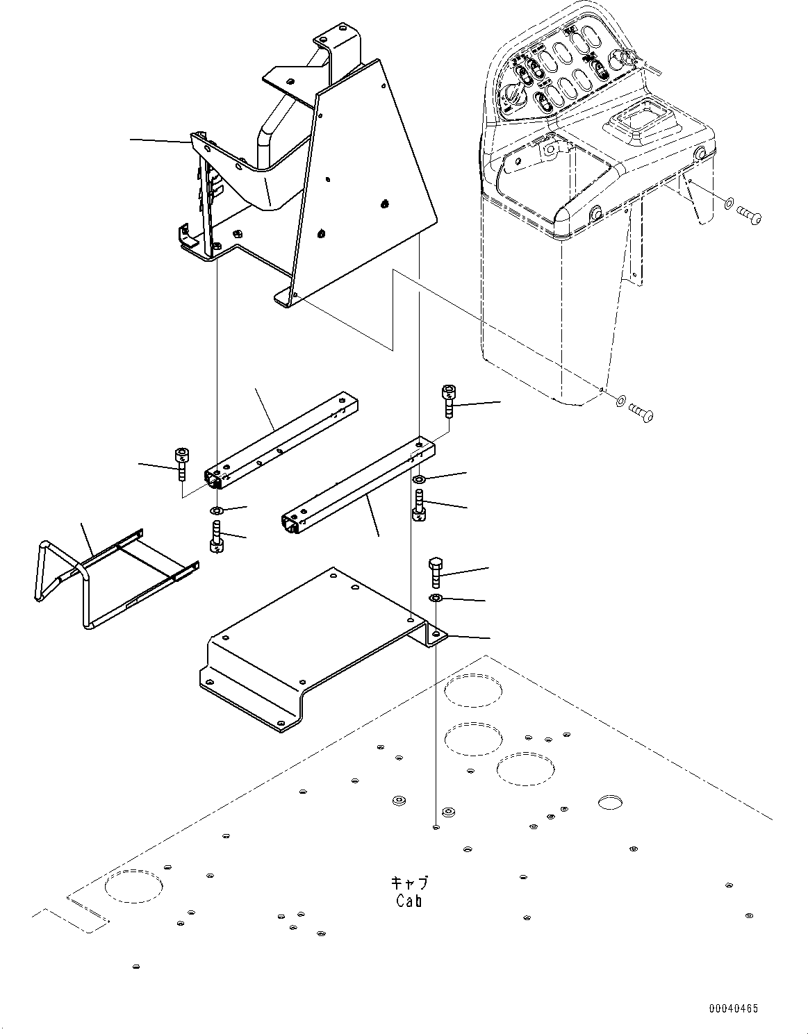 Wheel Loaders Komatsu / WA430-6 S/N 65562-UP (FOR KAL (Chassis only))(0000611C) / Loader Control Unit, Console Slider (#65562-)(K009001 : K4202-028001)