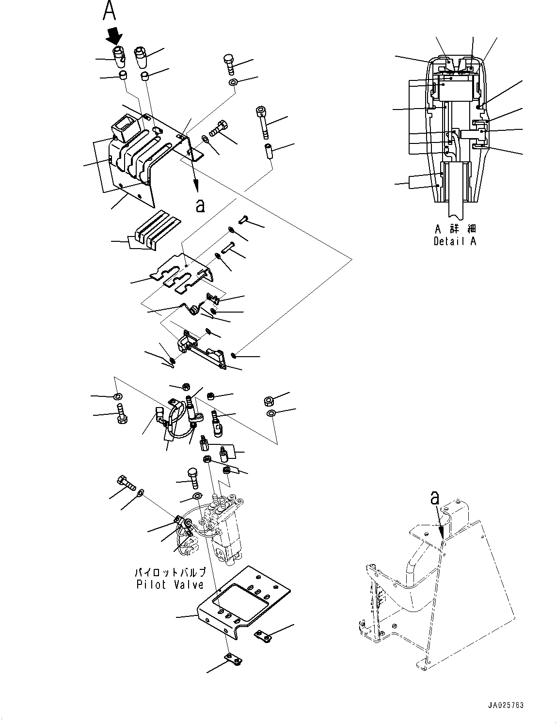 Wheel Loaders Komatsu / WA430-6 S/N 65562-UP (FOR KAL (Chassis only))(0000611C) / Loader Control Unit, Lever (1/2) (#65562-)(K007003 : K4202-024003)