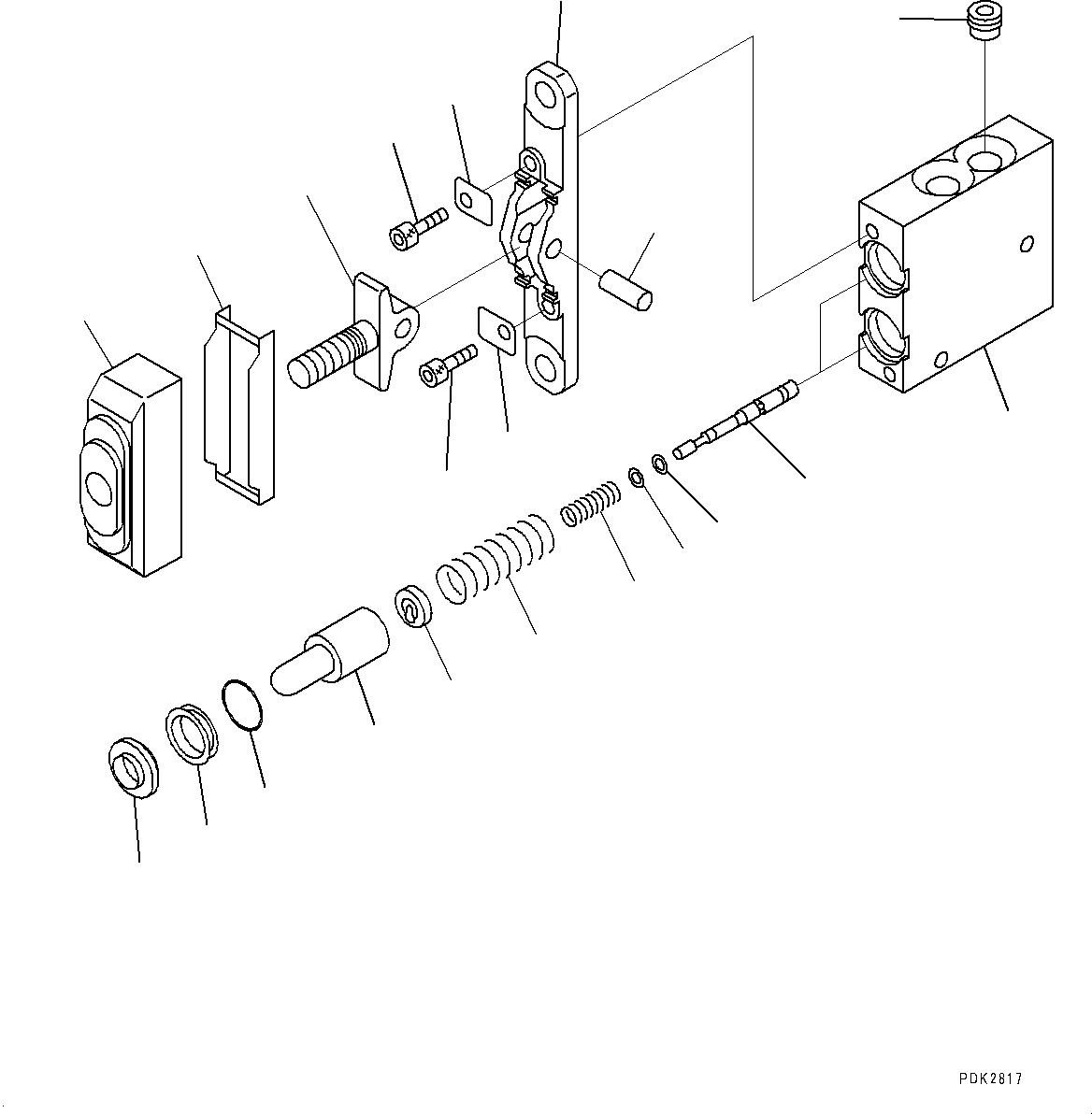 Wheel Loaders Komatsu / WA430-6 S/N 65562-UP (FOR KAL (Chassis only))(0000611C) / Loader Control Unit, Pilot Valve (2/2) (#65501-)(K008004 : K4202-027004)