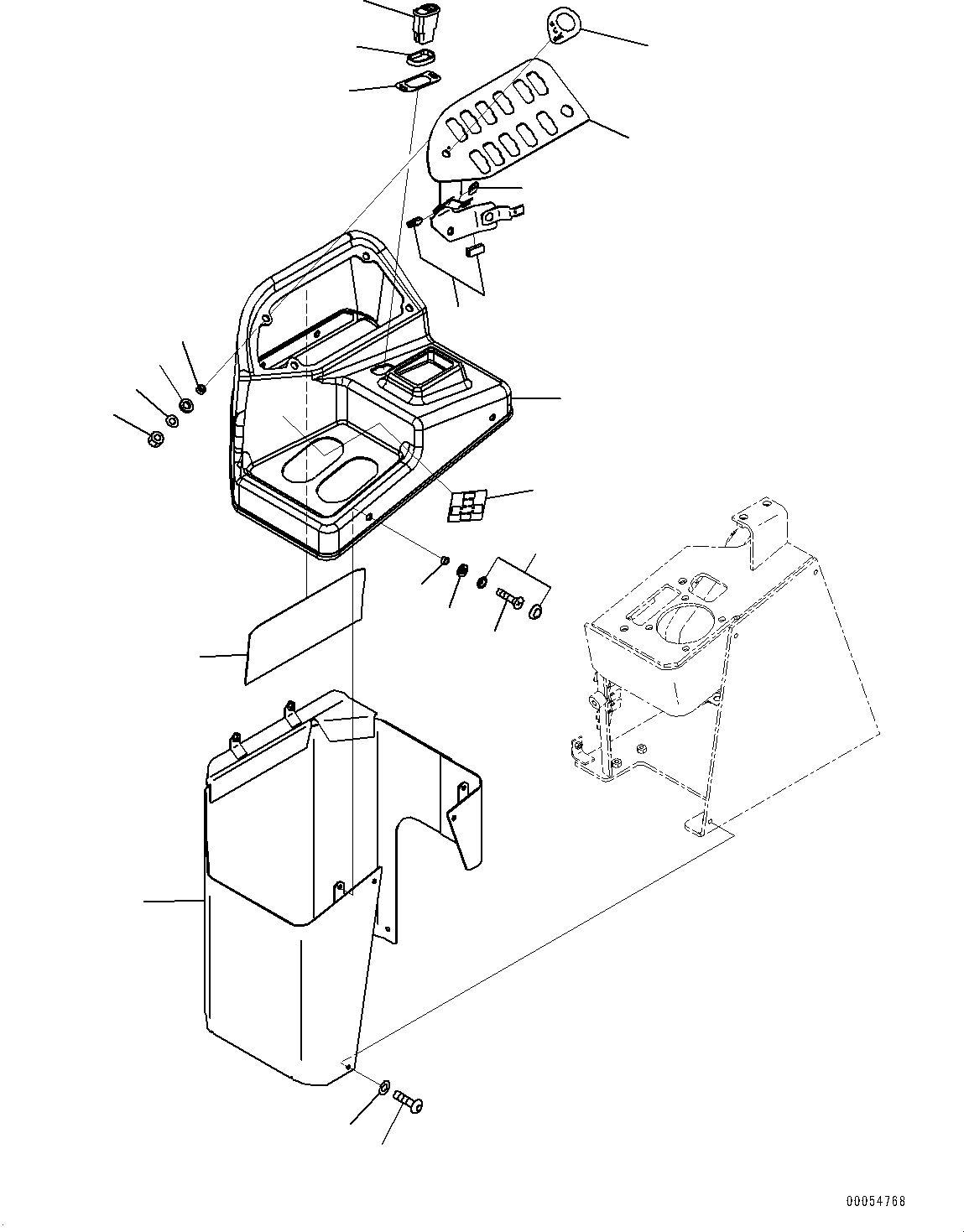 Wheel Loaders Komatsu / WA430-6 S/N 65562-UP (FOR KAL (Chassis only))(0000611C) / Loader Control Unit, Cover (#65501-)(K008007 : K4202-027007)