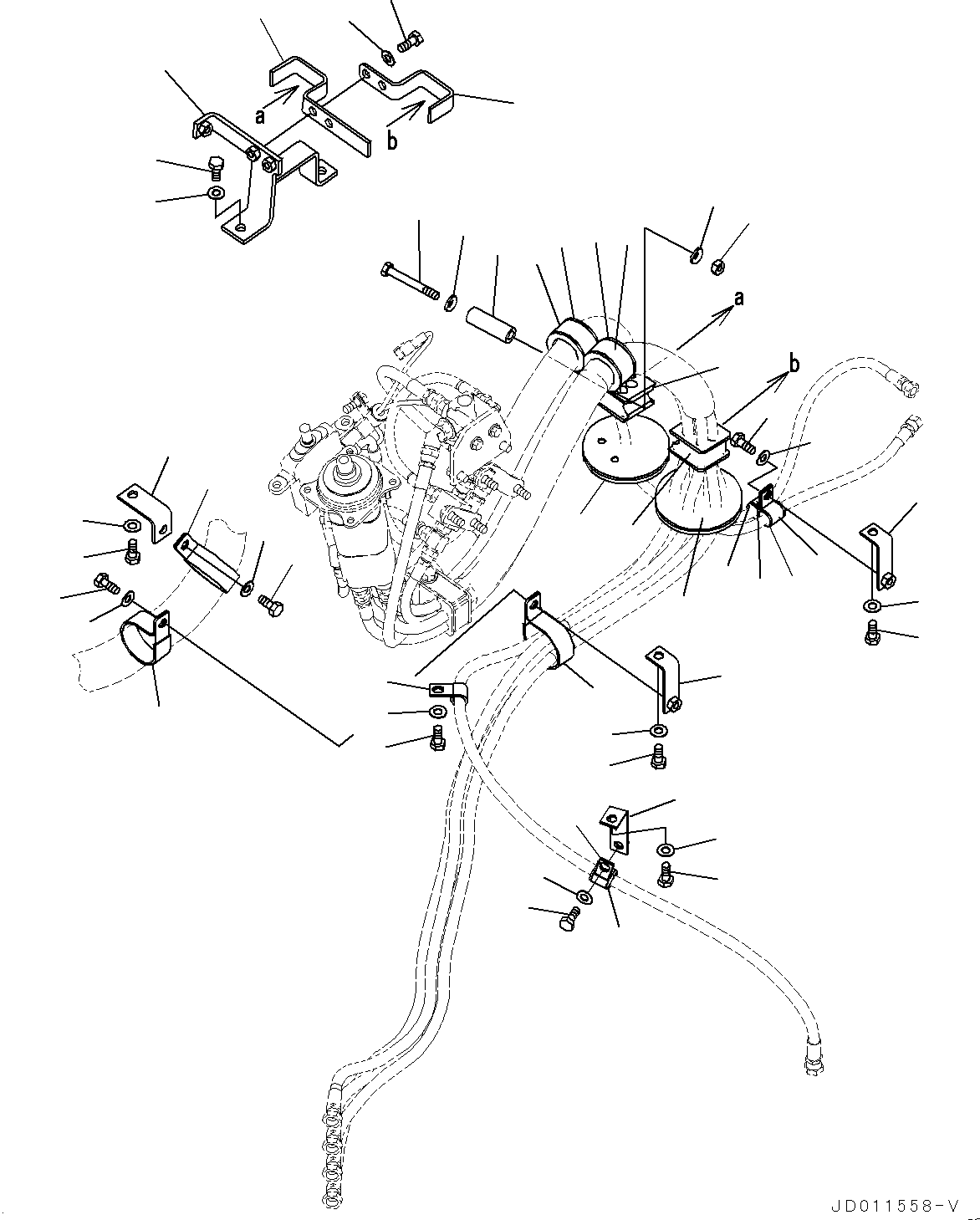 Wheel Loaders Komatsu / WA430-6 S/N 65562-UP (FOR KAL (Chassis only))(0000611C) / Loader Control Unit, PPC Valve Piping (3/3) (#65501-)(K008011 : K4202-027011)