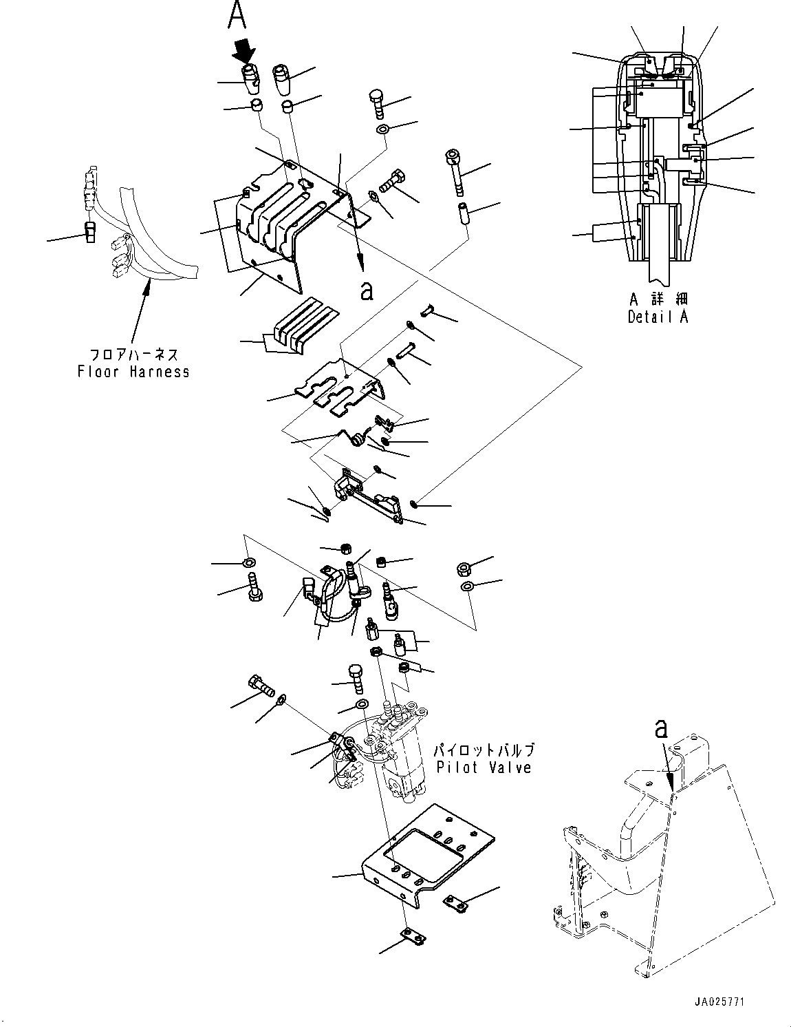 Wheel Loaders Komatsu / WA430-6 S/N 65562-UP (FOR KAL (Chassis only))(0000611C) / Loader Control Unit, Lever (1/2) (#65501-)(K009003 : K4202-028003)