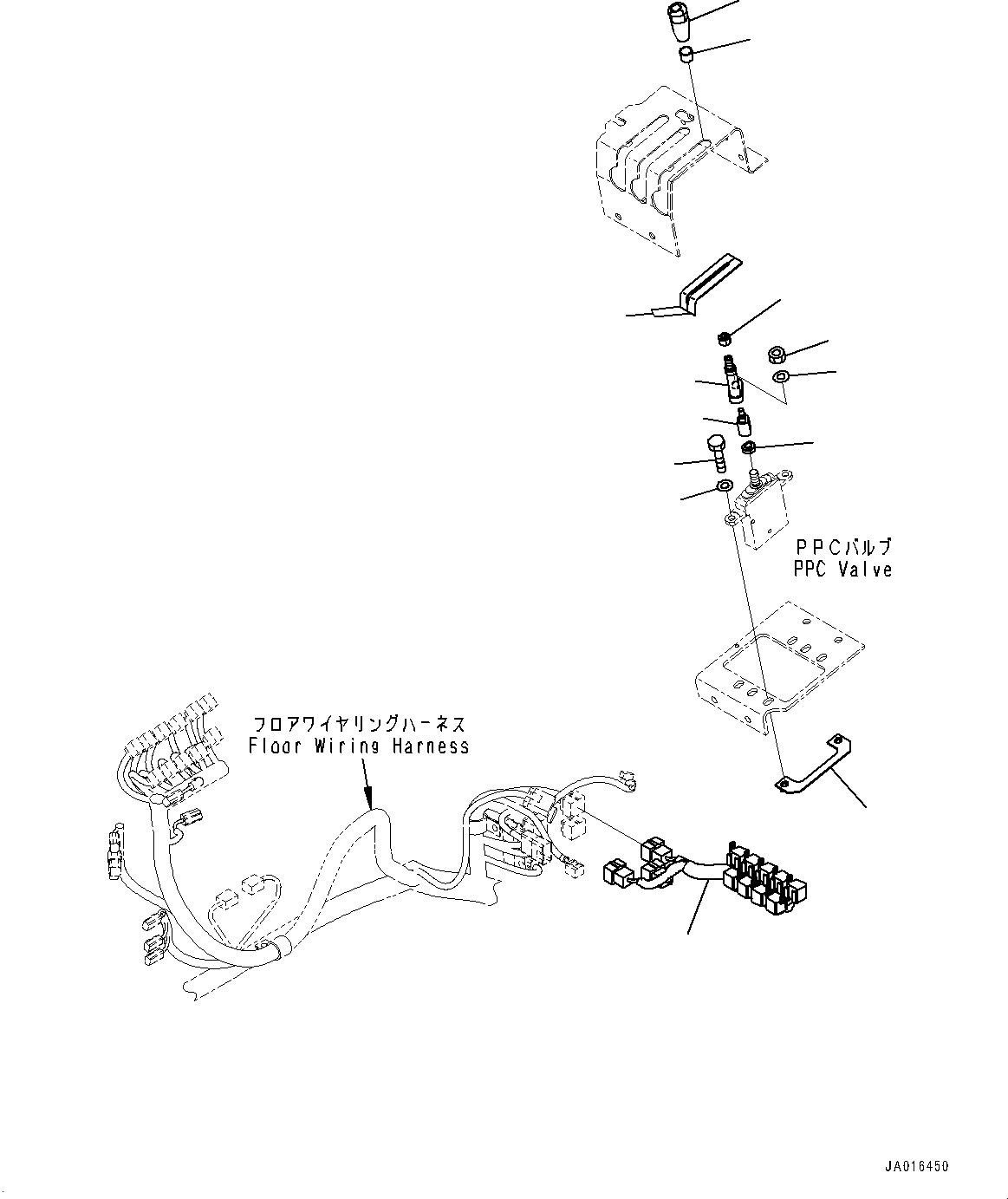 Wheel Loaders Komatsu / WA430-6 S/N 65562-UP (FOR KAL (Chassis only))(0000611C) / Loader Control Unit, Lever (2/2) (#65501-)(K009005 : K4202-028005)