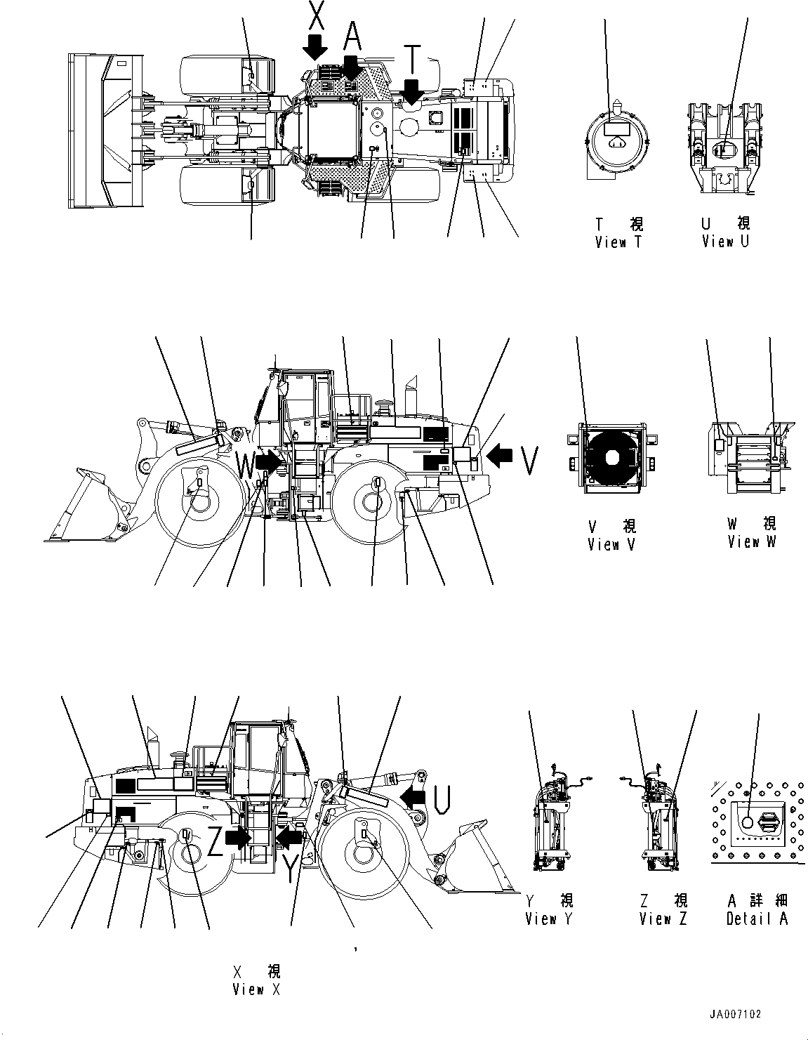 Wheel Loaders Komatsu / WA500-6 S/N 55425-UP (FOR KAL (Chassis only))(0000616C) / Marks and Plates (#55425-)(U001001 : U0100-013001)