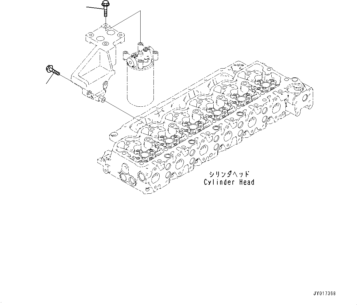 Engines Komatsu / SAA6D107E-2C S/N 26600007-UP (For WA380-7)(0000619C) / Fuel Filter (#26600007-)(D007001 : AFF10-001001)