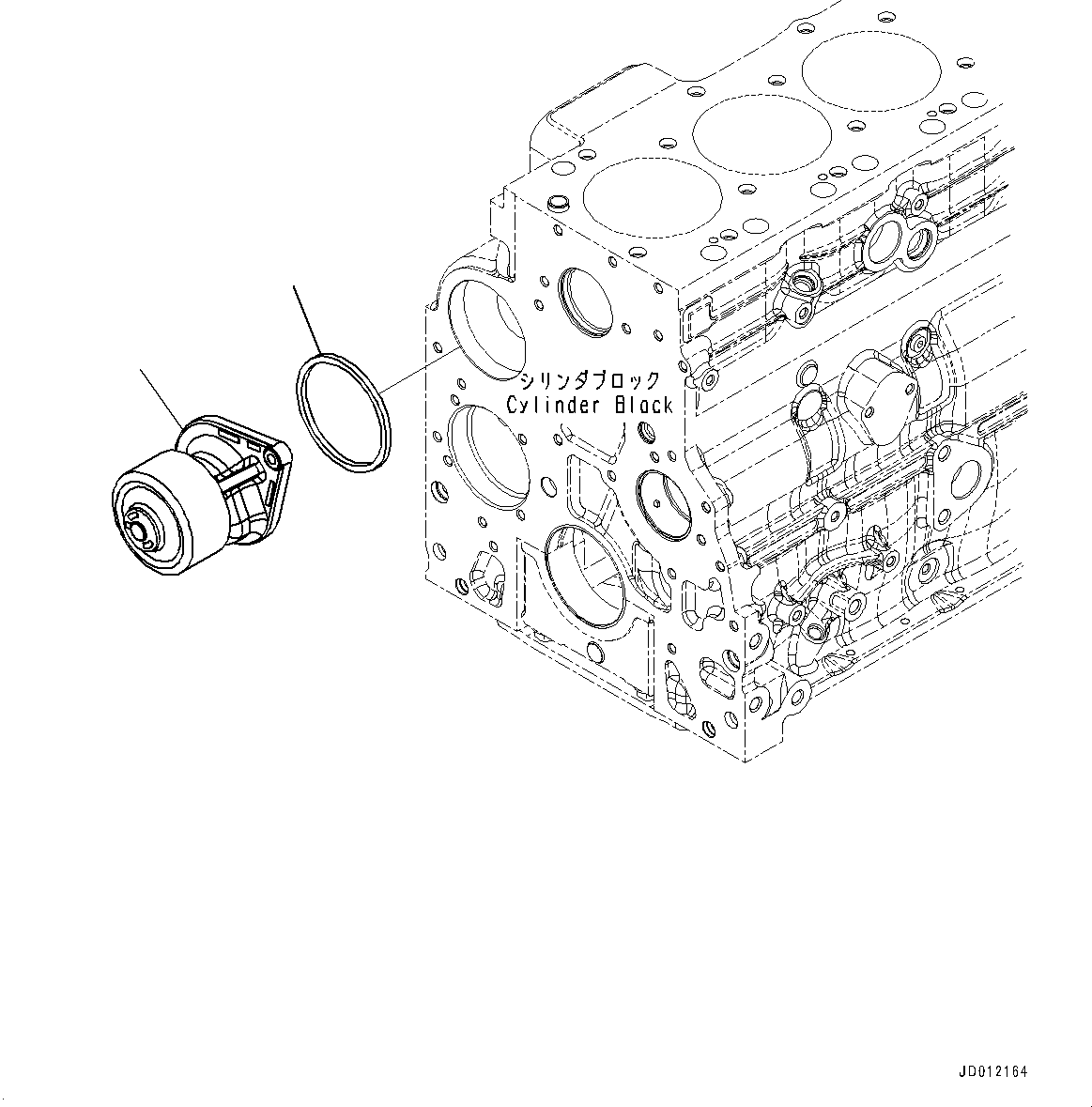 Engines Komatsu / SAA6D107E-1F S/N 537218-UP (For PC308USLC-3E0)(0000625C) / Water Pump (#26537218-26582228)(E007001 : A5019-001001)