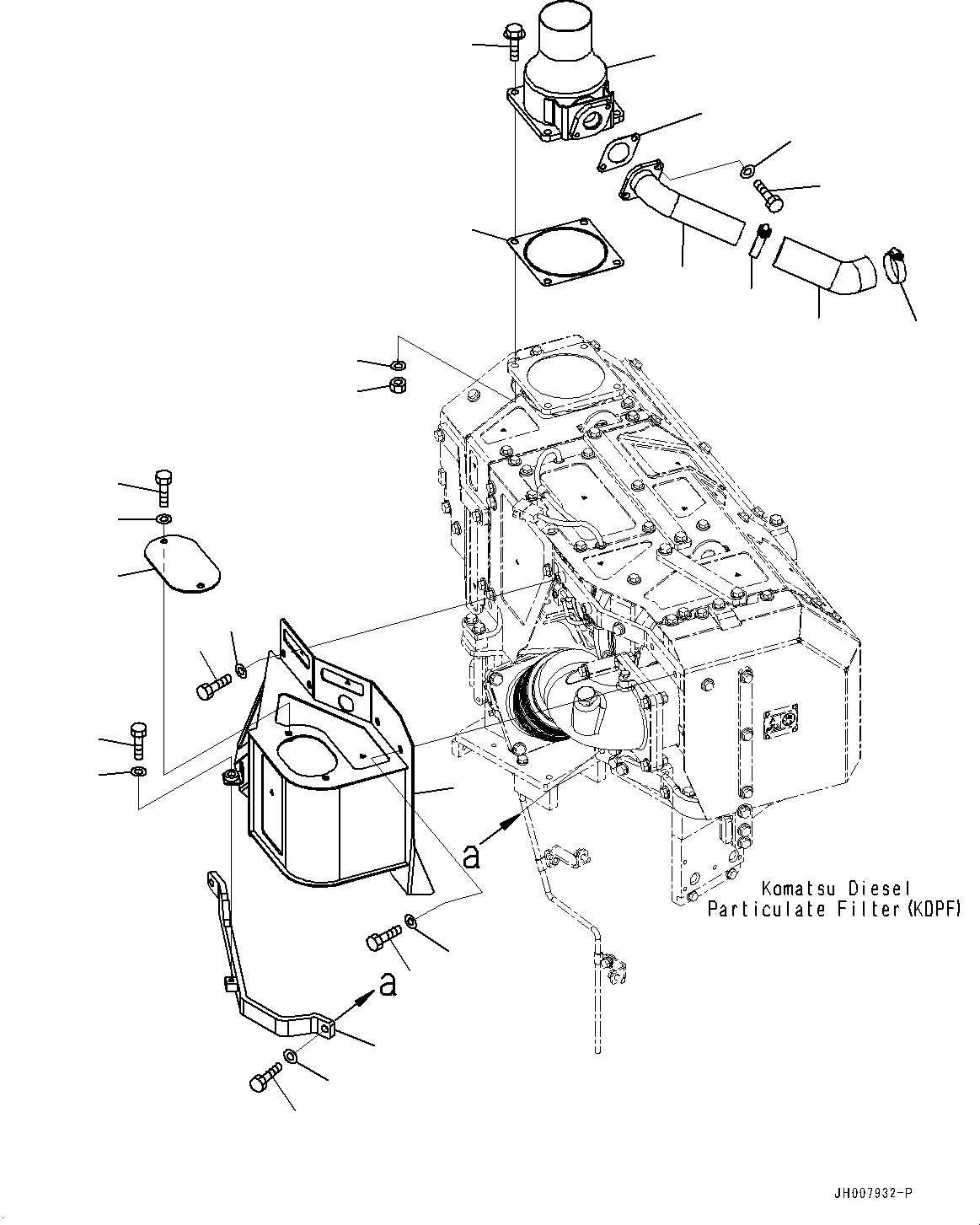 Bulldozers Komatsu / D155AX-7 S/N 90001-UP(0000628C) / Engine Mounting, (5/5) (#90001-)(B002005 : B0100-002005)