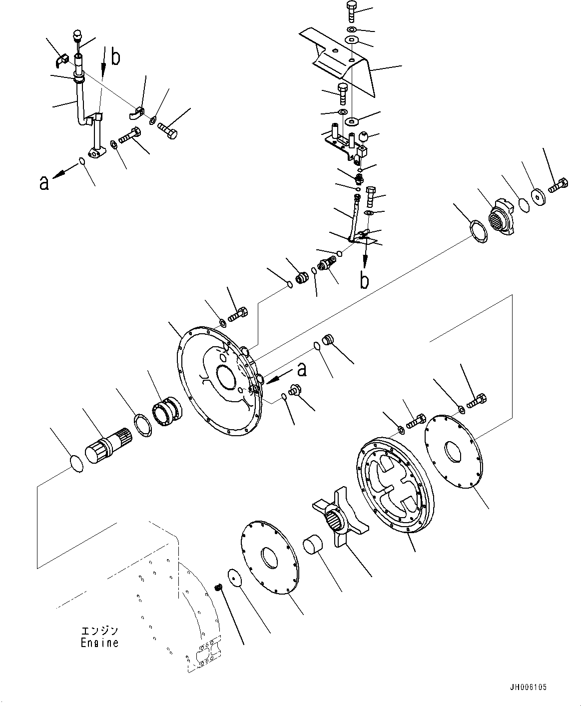 Bulldozers Komatsu / D155AX-7 S/N 90001-UP(0000628C) / Damper (#90001-)(B006001 : B0600-001001)