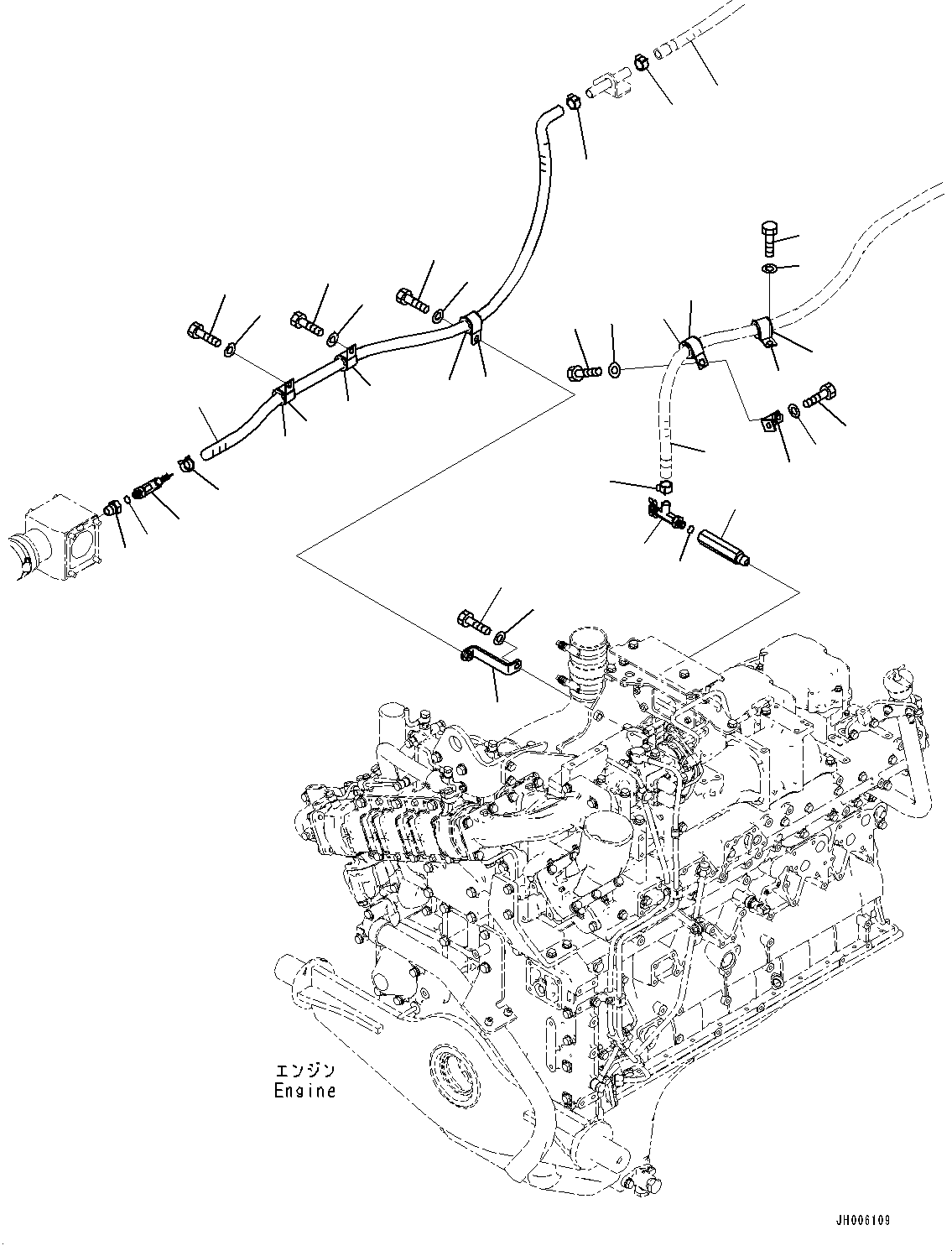 Bulldozers Komatsu / D155AX-7 S/N 90001-UP(0000628C) / Heater Piping (#90001-)(B009001 : B0720-001001)