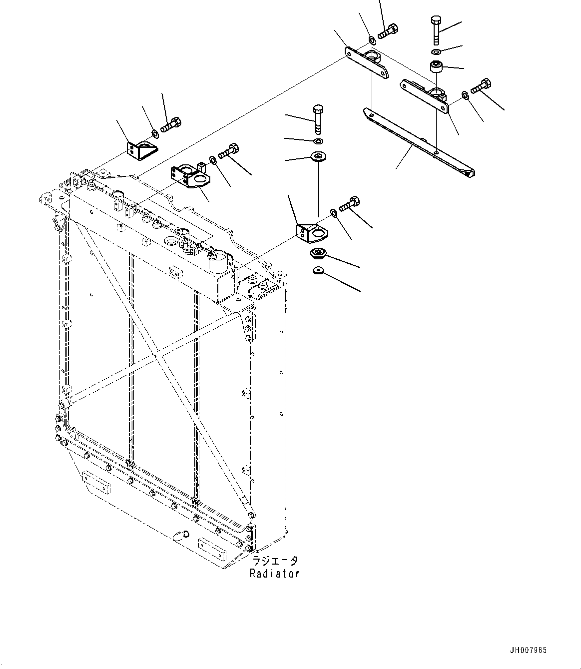 Bulldozers Komatsu / D155AX-7 S/N 90001-UP(0000628C) / Cooling System, Condenser (#90001-)(C002002 : C0110-003002)