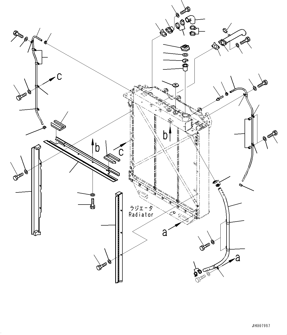 Bulldozers Komatsu / D155AX-7 S/N 90001-UP(0000628C) / Cooling System, Radiator Piping (#90001-)(C002003 : C0110-003003)