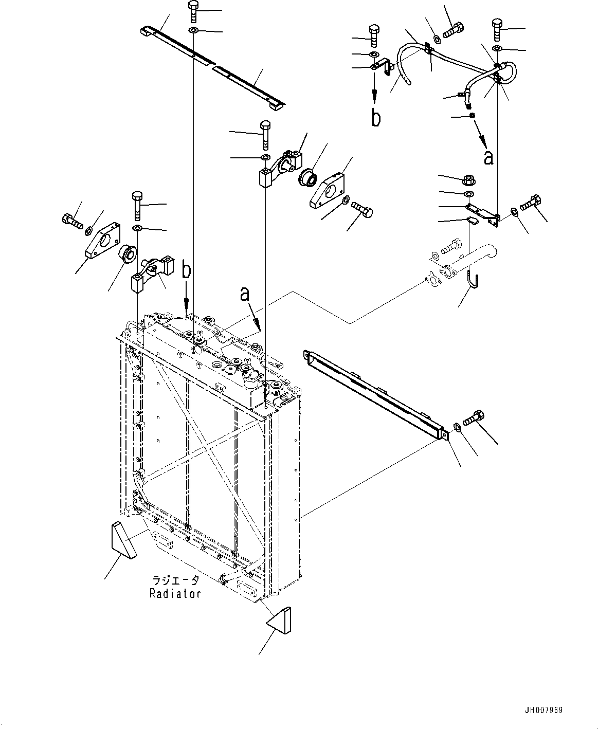 Bulldozers Komatsu / D155AX-7 S/N 90001-UP(0000628C) / Cooling System, Oil Cooler (#90001-)(C002004 : C0110-003004)