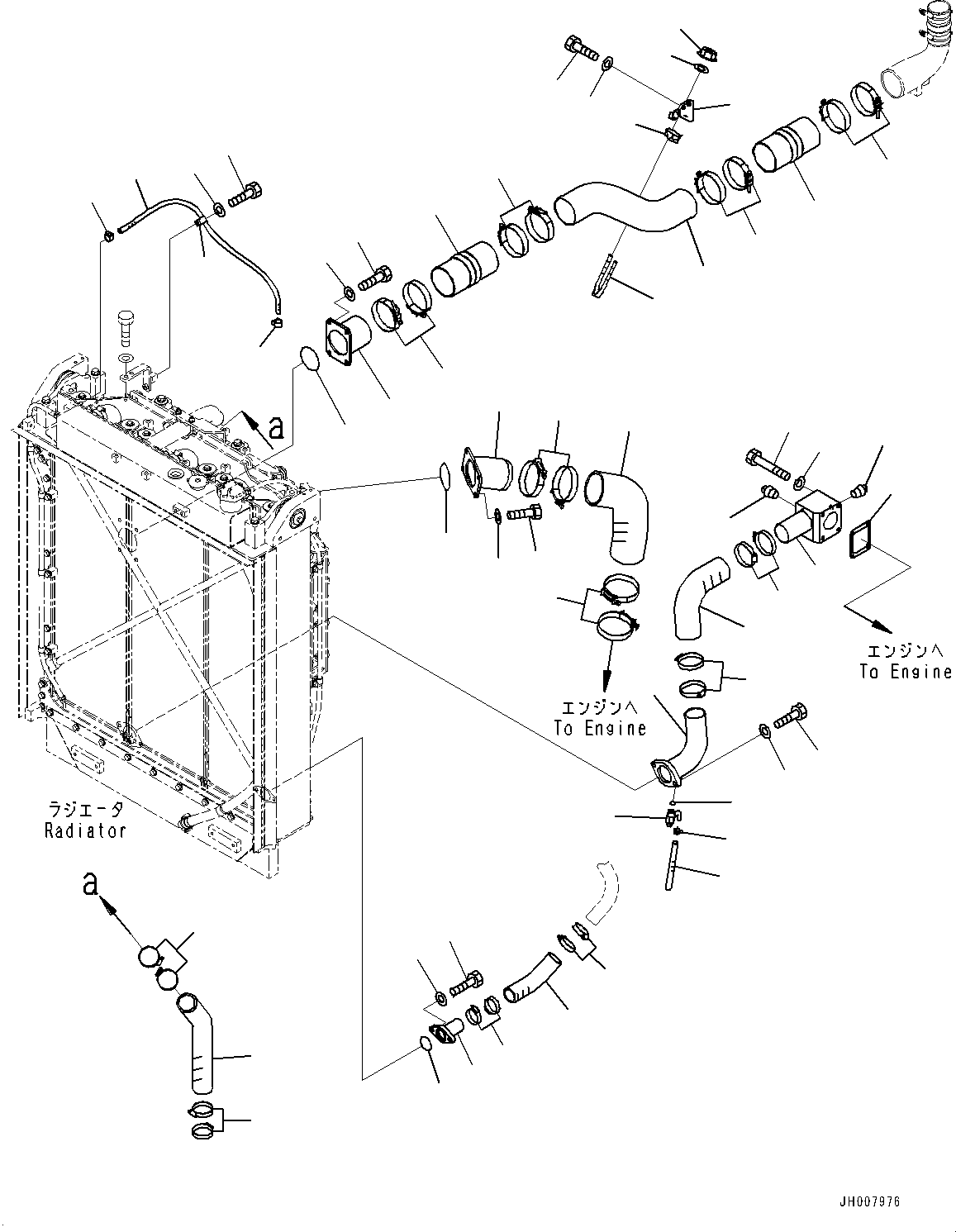 Bulldozers Komatsu / D155AX-7 S/N 90001-UP(0000628C) / Cooling Piping (#90001-)(C004001 : C0120-003001)