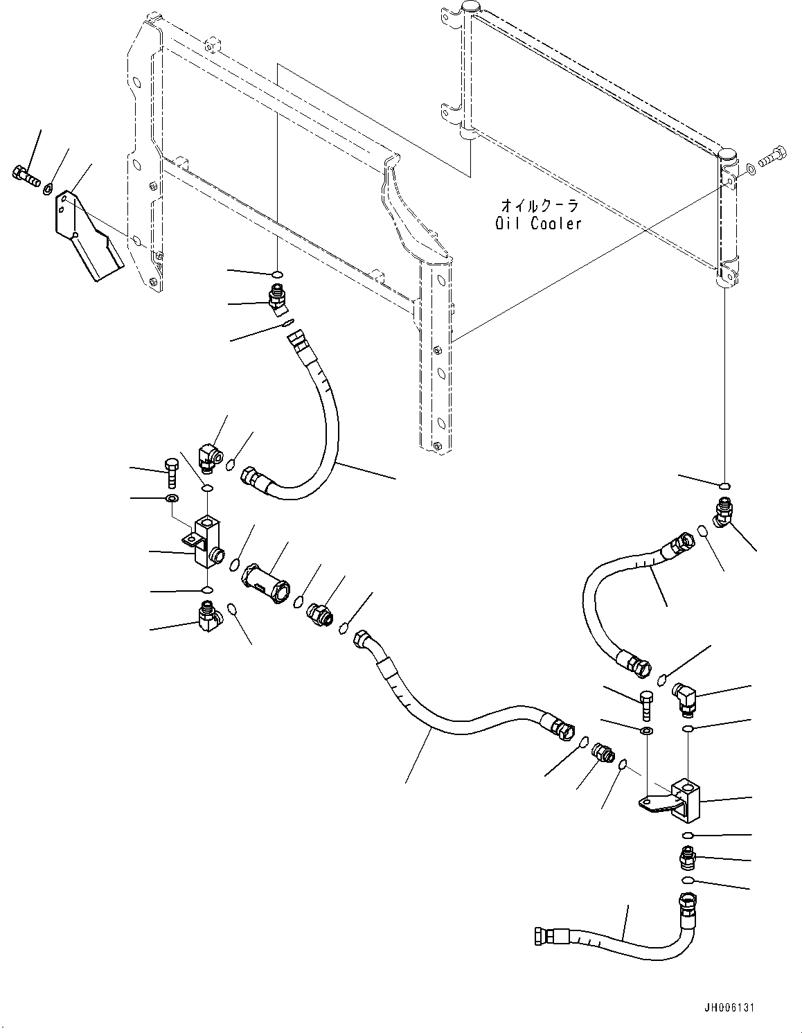 Bulldozers Komatsu / D155AX-7 S/N 90001-UP(0000628C) / Power Train Oil Cooler Piping (#90001-)(C012001 : C0400-003001)