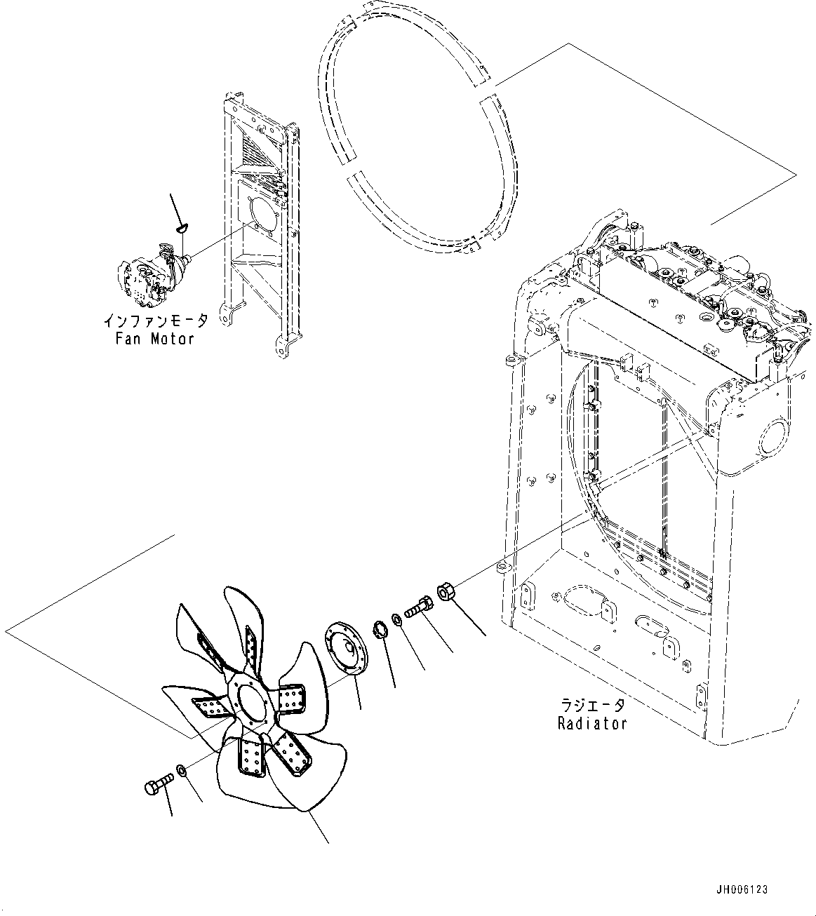 Bulldozers Komatsu / D155AX-7 S/N 90001-UP(0000628C) / Cooling Fan, Fan (#90001-)(C006001 : C0200-001001)