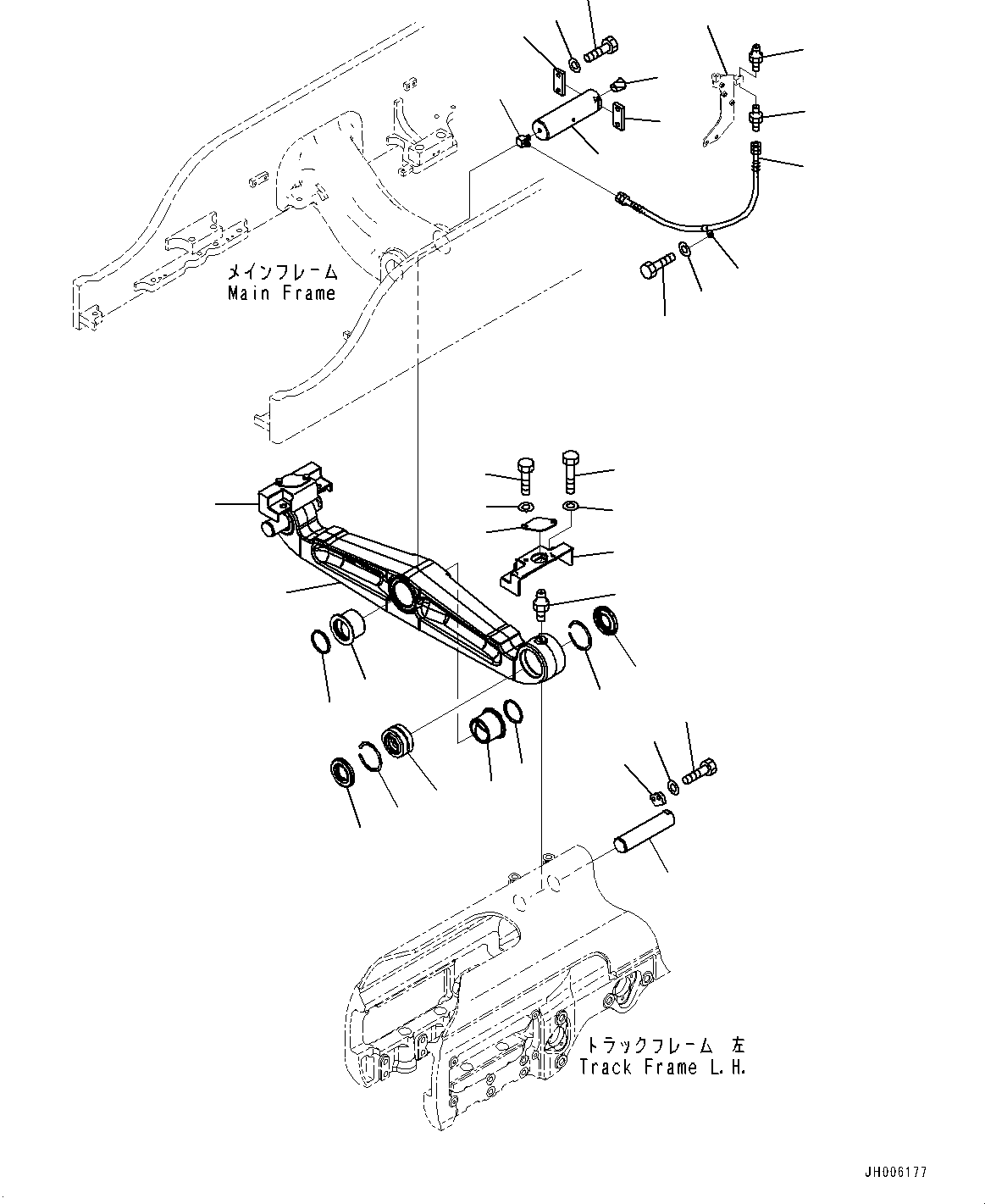 Bulldozers Komatsu / D155AX-7 S/N 90001-UP(0000628C) / Suspension, Equalizer Bar (#90001-)(J008001 : J2700-002001)