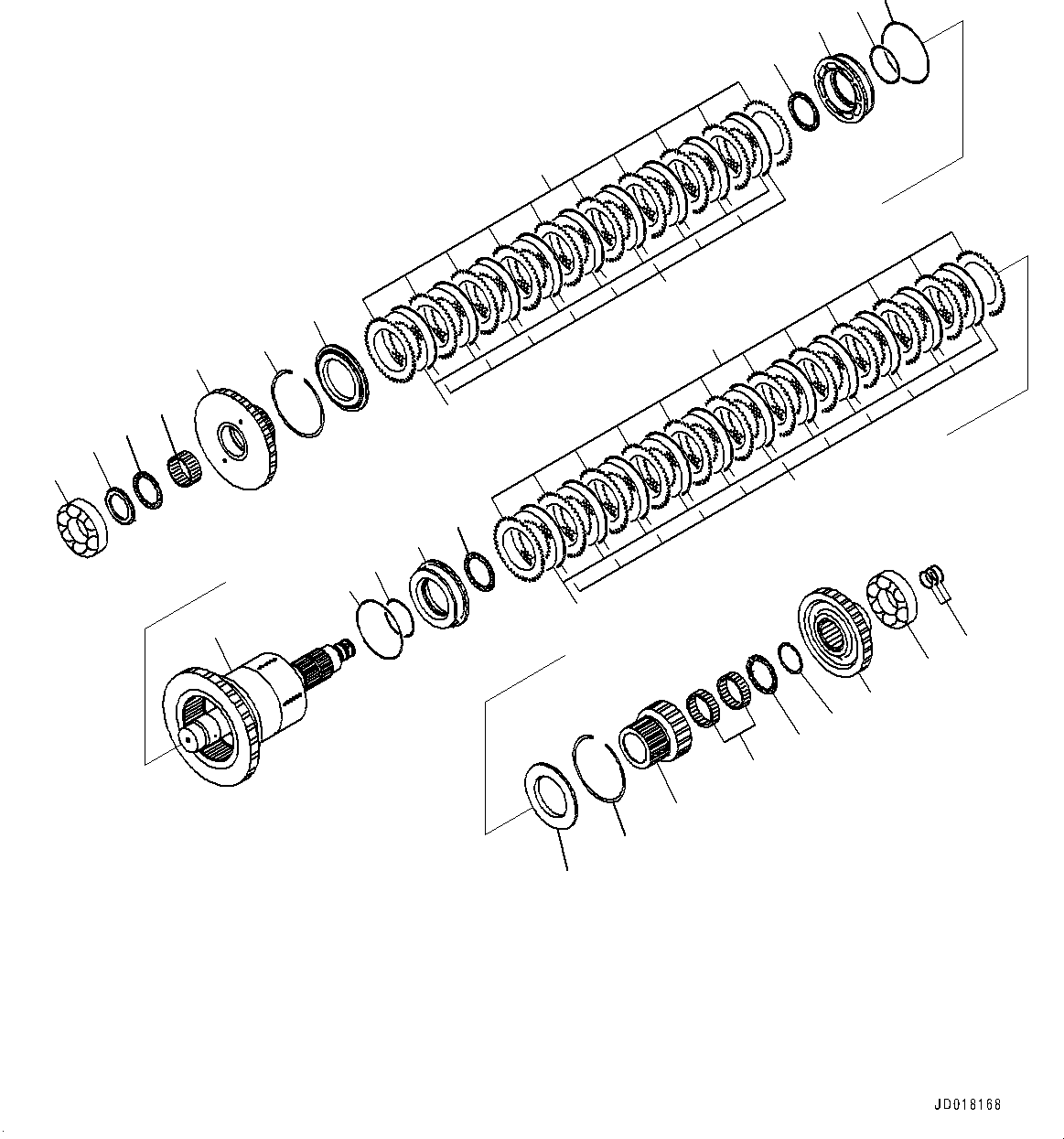 Dump Trucks Komatsu / HM400-2 S/N 2848-UP (KAL Spec.)(0000630C) / Torque Converter and Transmission, Forward Low Speed and Reverse Clutch (#(102284)-)(F003003 : F3300-001002A)