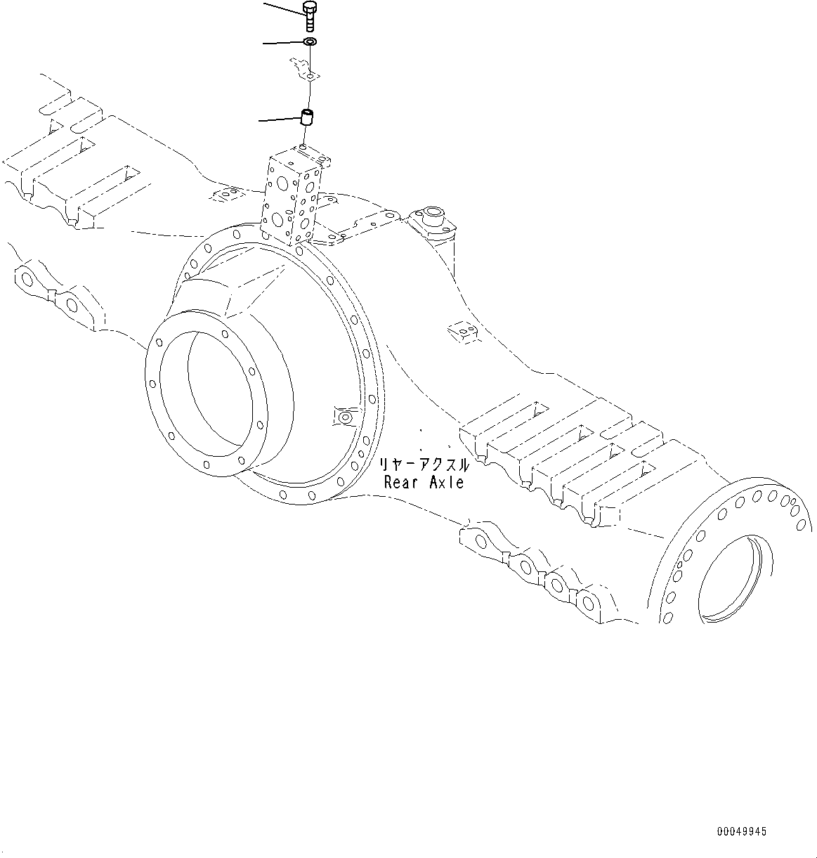 Dump Trucks Komatsu / HM400-2 S/N 2848-UP (KAL Spec.)(0000630C) / Rear Brake Oil Cooling Piping, Differential Lock Piping (#2633-)(F018002 : F3466-002002)