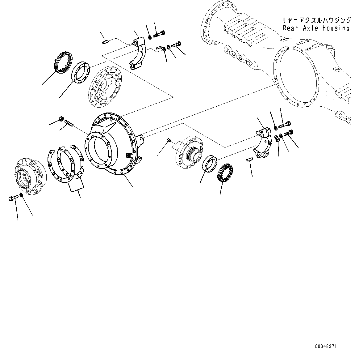 Dump Trucks Komatsu / HM400-2 S/N 2848-UP (KAL Spec.)(0000630C) / Rear Axle, Carrier (#2633-)(F020001 : F3560-001001)
