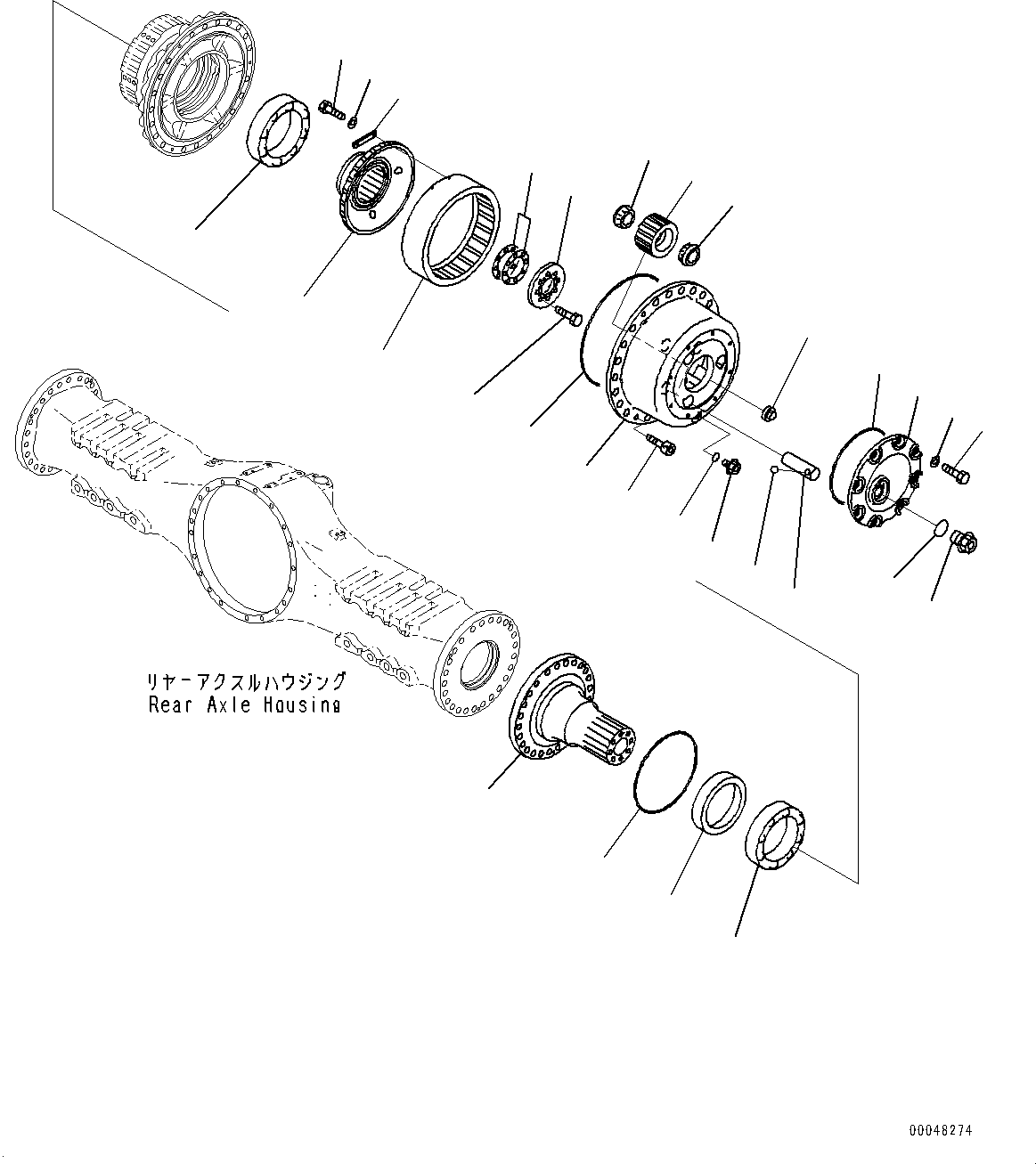 Dump Trucks Komatsu / HM400-2 S/N 2848-UP (KAL Spec.)(0000630C) / Rear Axle, Final Drive L.H. (#2633-)(F020004 : F3560-001004)