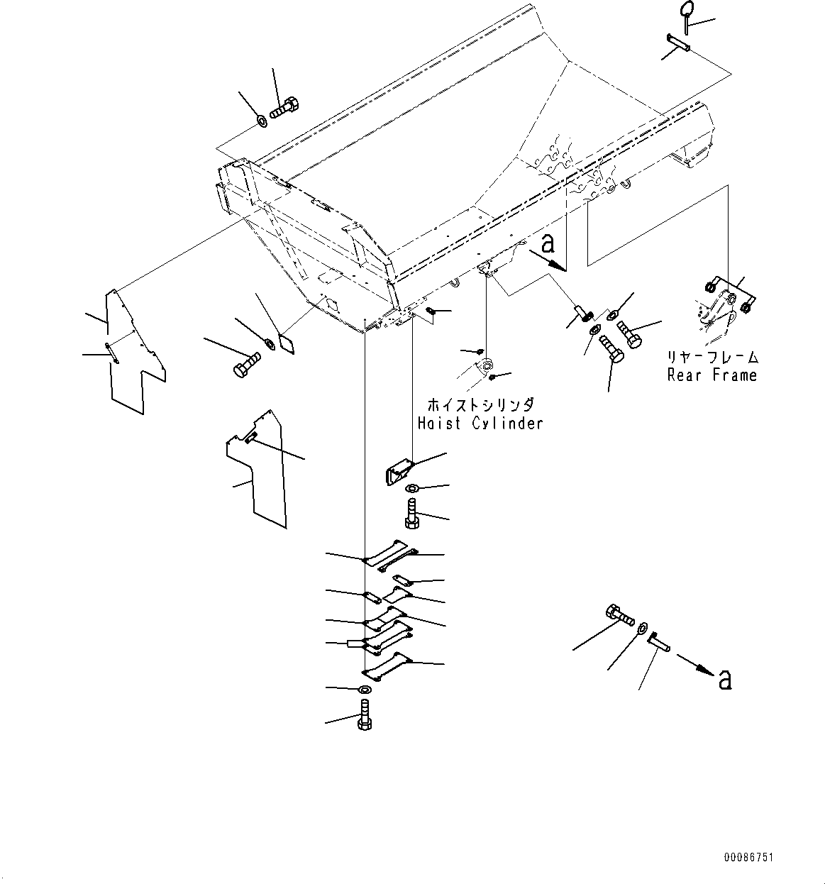 Dump Trucks Komatsu / HM400-2 S/N 2848-UP (KAL Spec.)(0000630C) / Body Related Parts (#2633-)(T018001 : T3120-005001)