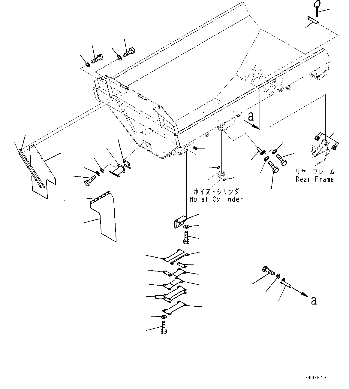 Dump Trucks Komatsu / HM400-2 S/N 2848-UP (KAL Spec.)(0000630C) / Body Related Parts (#2633-)(T020001 : T3120-003001)