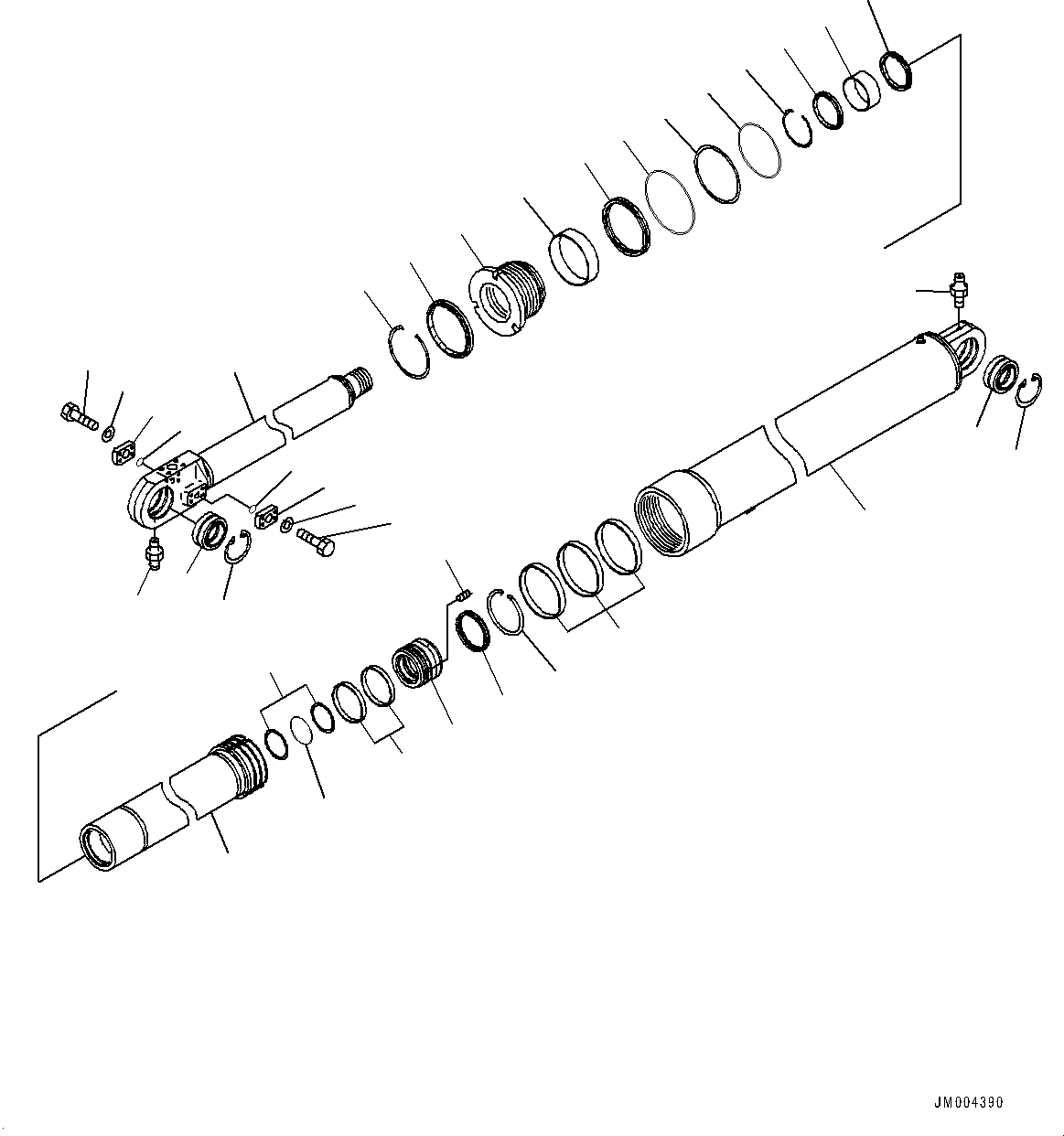Dump Trucks Komatsu / HM400-2 S/N 2848-UP (KAL Spec.)(0000630C) / Hoist Cylinder,  (#2941-)(T021002 : T3130-001001A)