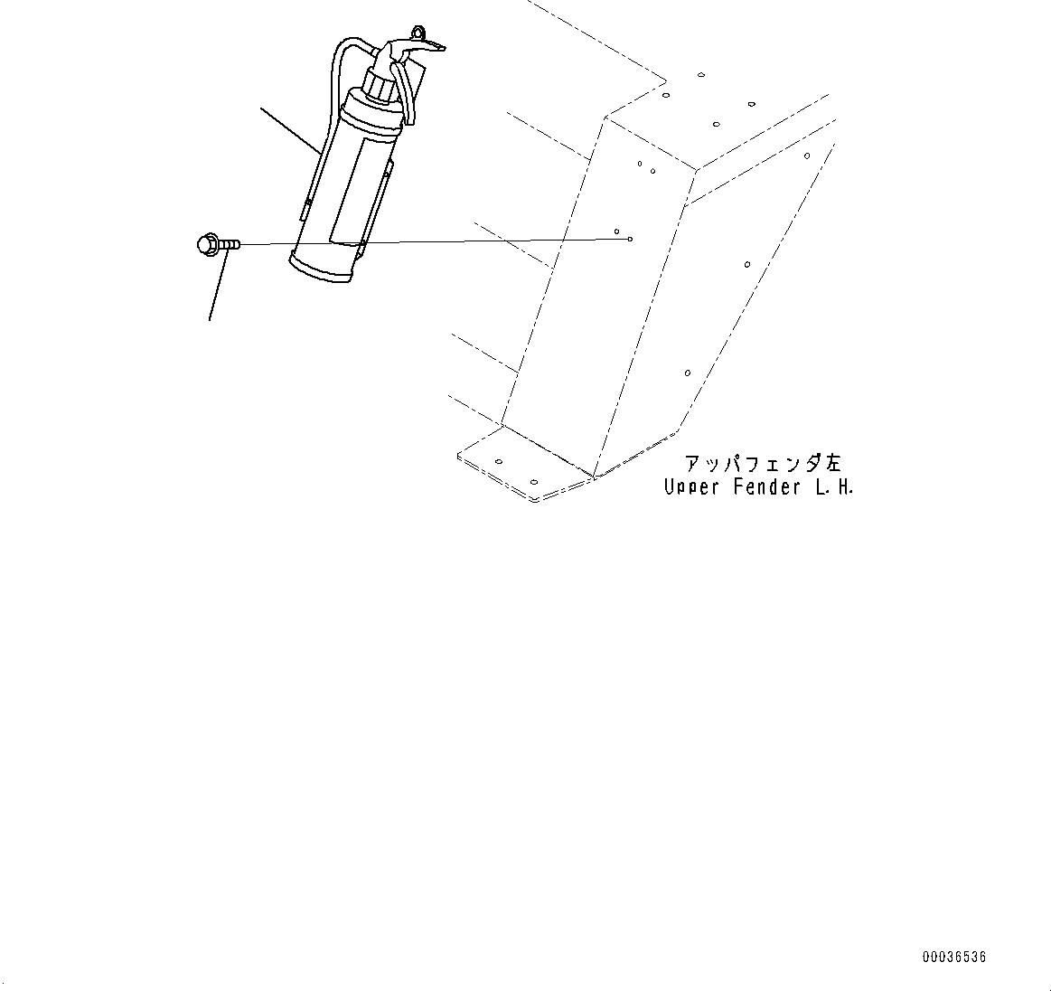 Dump Trucks Komatsu / HM400-2 S/N 2848-UP (KAL Spec.)(0000630C) / Fire Extinguisher (#2633-)(W004001 : W3116-011001)