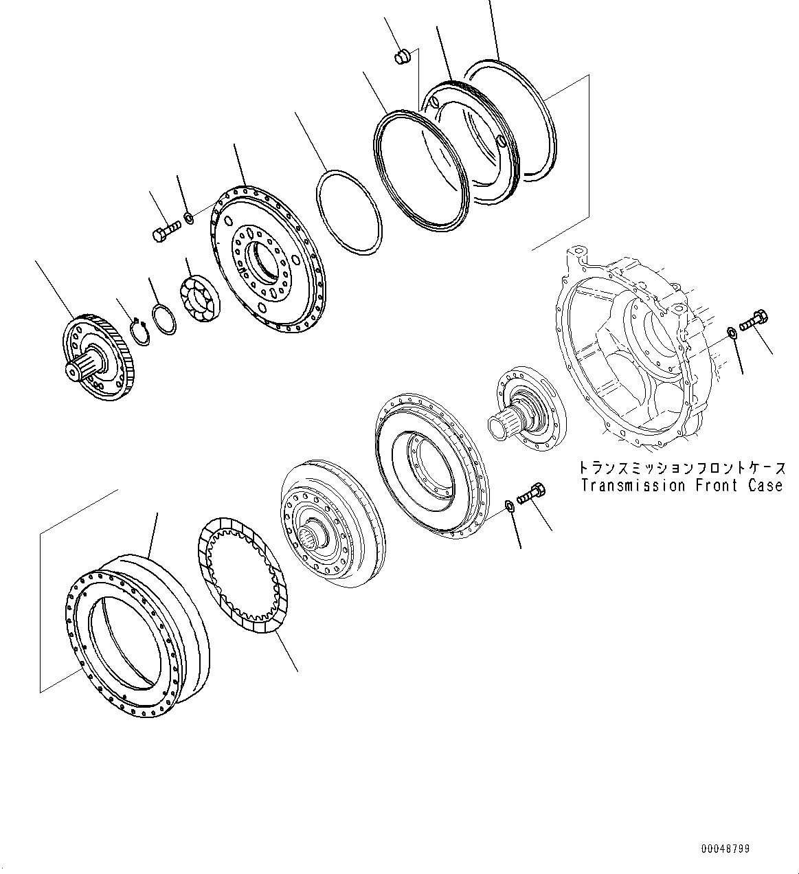 Dump Trucks Komatsu / HM400-2 S/N 2848-UP (KAL Spec.)(0000630C) / Torque Converter and Transmission, Drive Case (#2633-)(F003015 : F3300-001013)