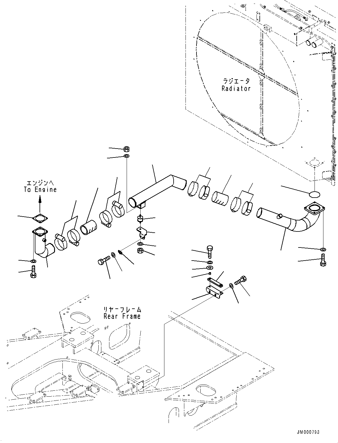 Wheel Loaders Komatsu / WA1200-6 S/N 60004-UP (KAL Spec. (Chassis only))(0000631C) / Cooling Fan Guard, Fan Guard (#60025-)(C003002 : C0310-002001A)