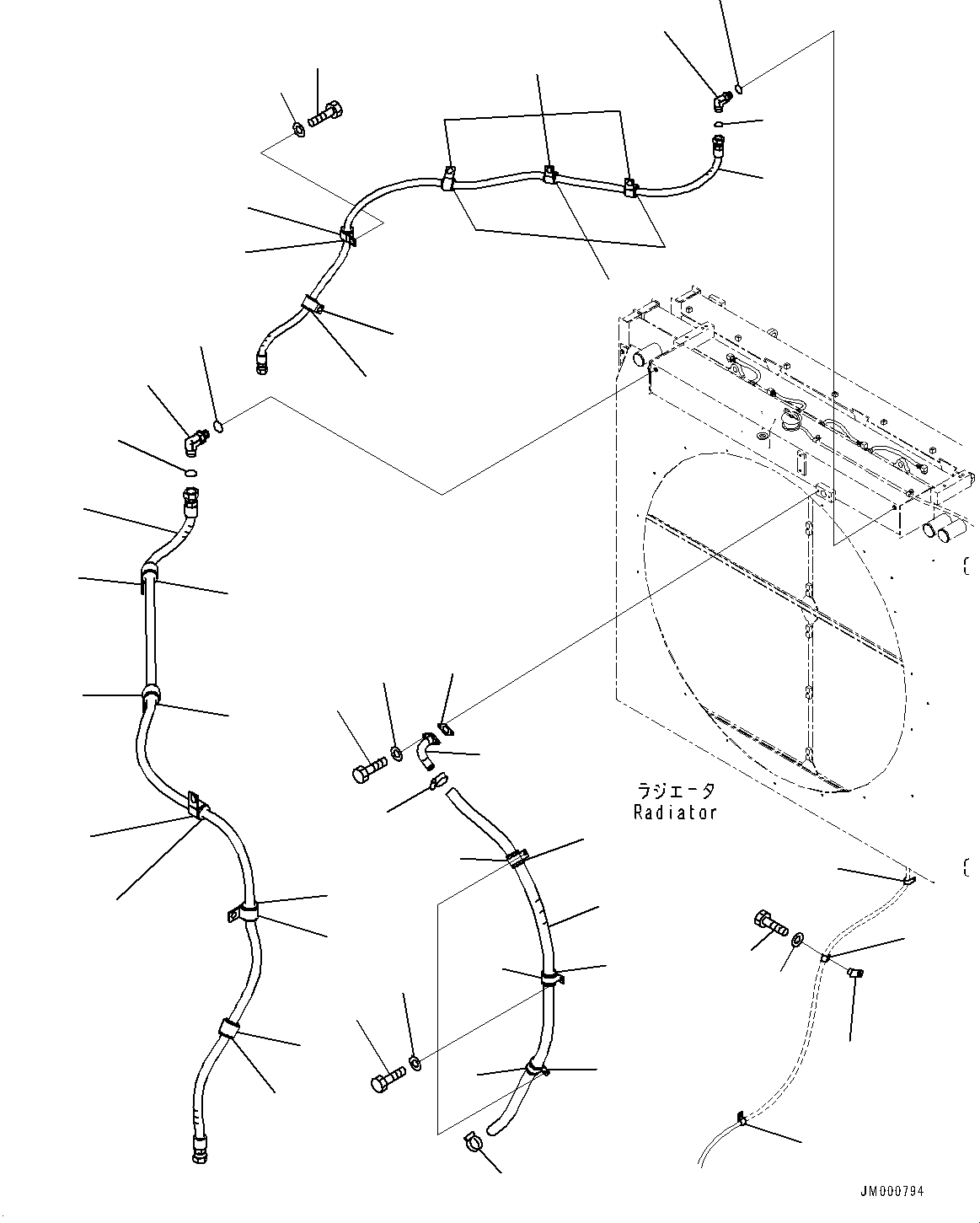 Wheel Loaders Komatsu / WA1200-6 S/N 60004-UP (KAL Spec. (Chassis only))(0000631C) / Cooling Fan Guard, Baffle (#60004-60024)(C003003 : C0310-002002)