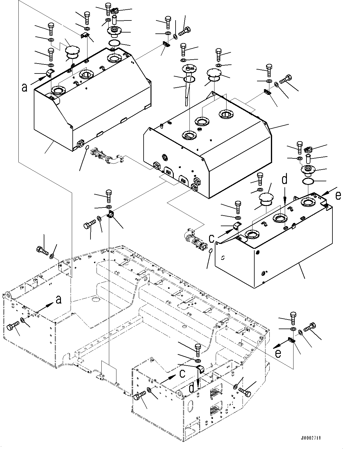 Wheel Loaders Komatsu / WA1200-6 S/N 60004-UP (KAL Spec. (Chassis only))(0000631C) / Fuel Tank, Tank (#60004-)(D001001 : D0100-002001)