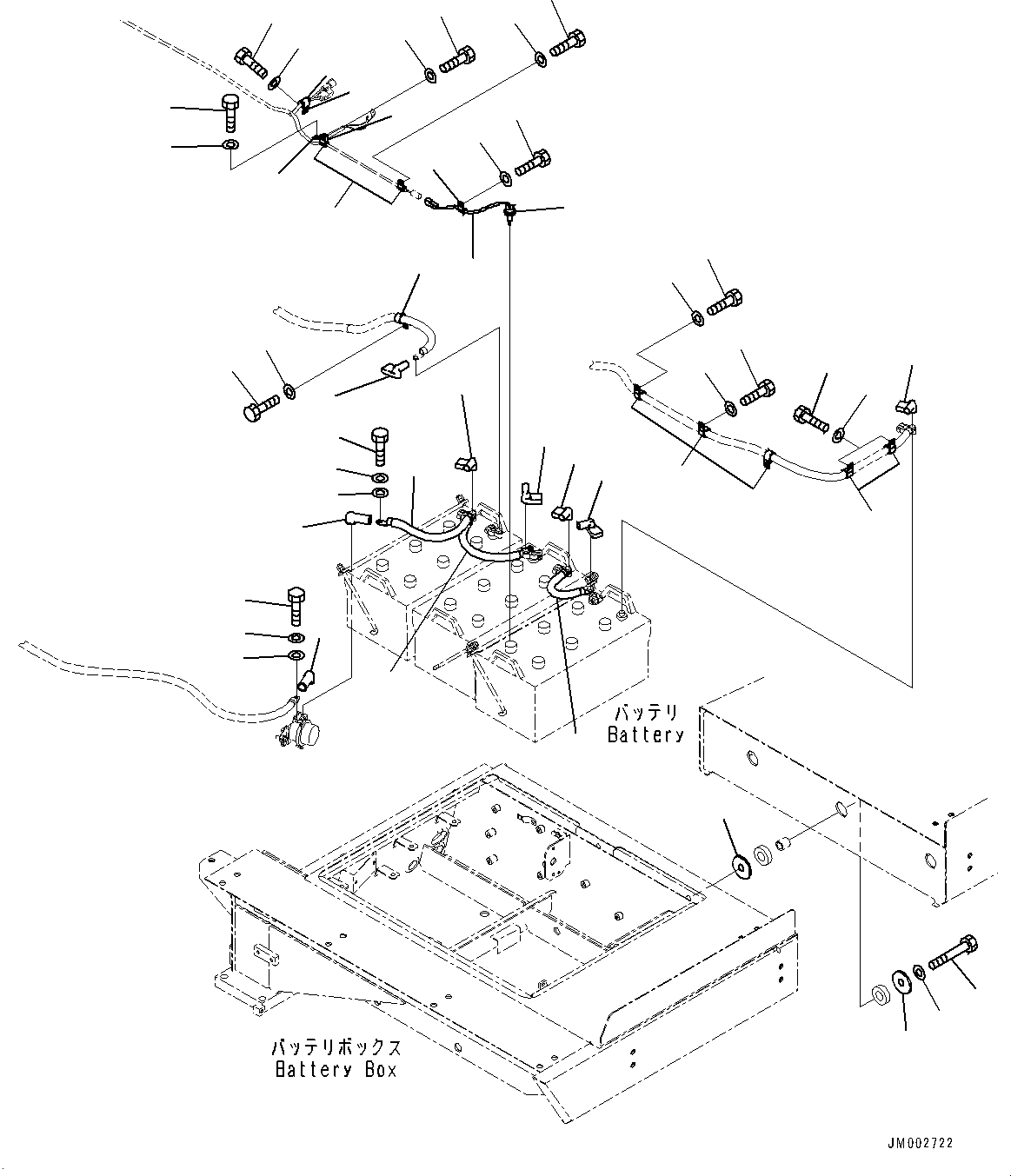 Wheel Loaders Komatsu / WA1200-6 S/N 60004-UP (KAL Spec. (Chassis only))(0000631C) / Left Battery Box, Wiring Harness (#60011-)(E001002 : E0101-004002)