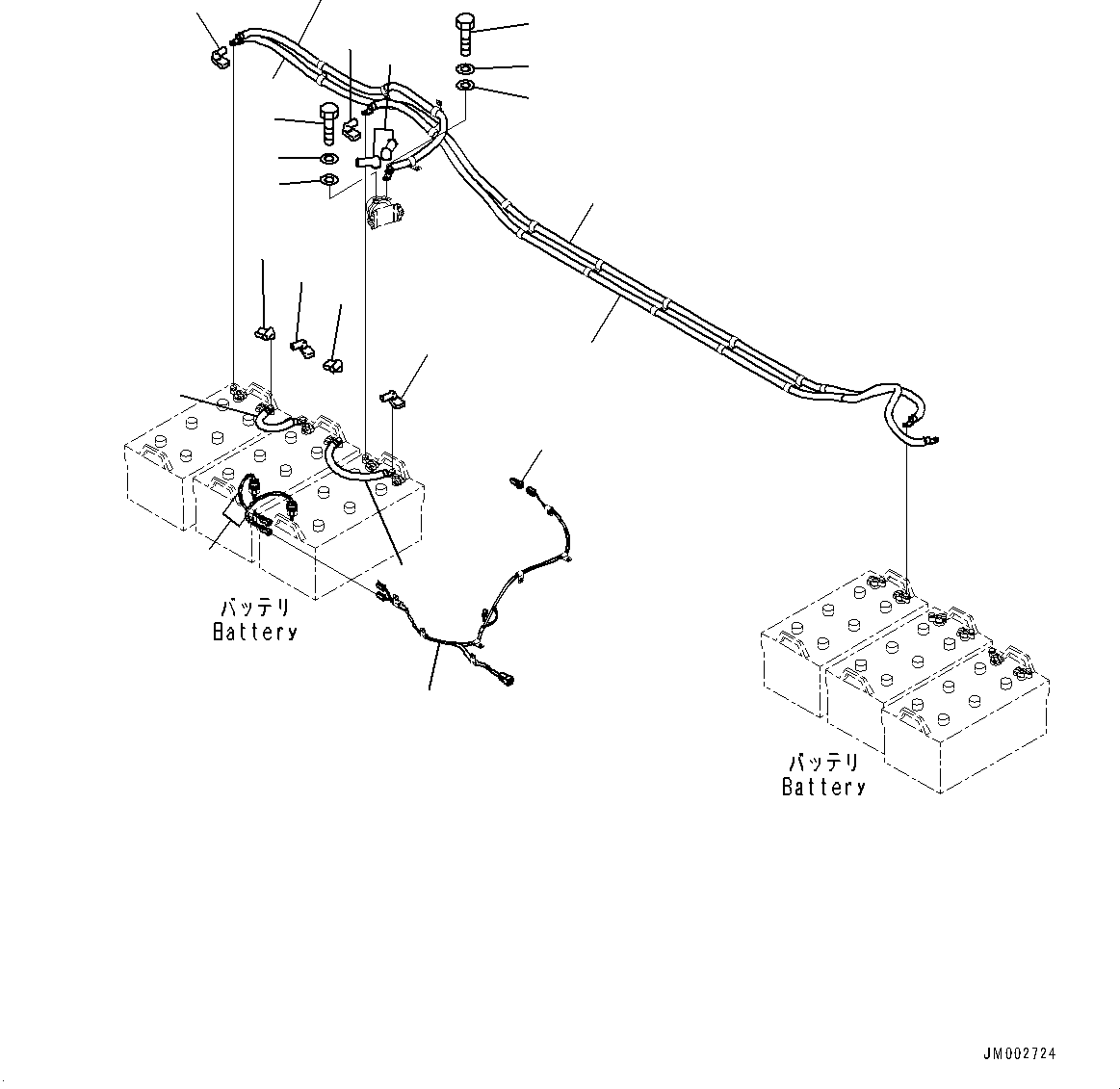 Wheel Loaders Komatsu / WA1200-6 S/N 60004-UP (KAL Spec. (Chassis only))(0000631C) / Right Battery Box, Wiring Harness (#60011-)(E003002 : E0102-006002)