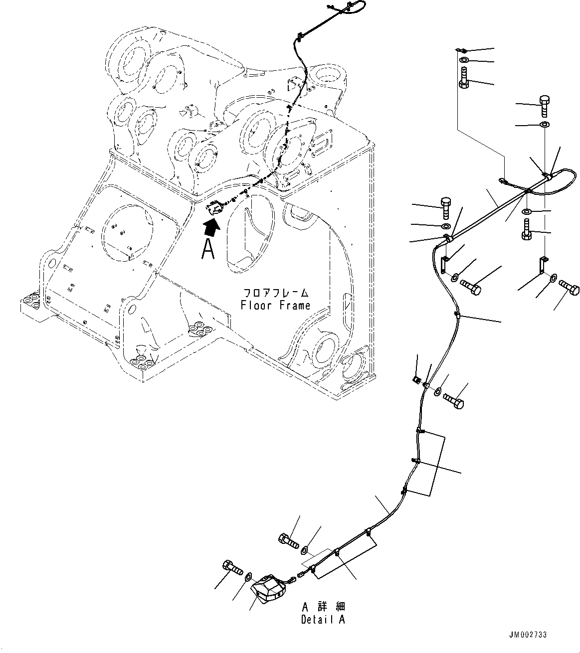 Wheel Loaders Komatsu / WA1200-6 S/N 60004-UP (KAL Spec. (Chassis only))(0000631C) / Front Electric Wiring Harness, Maintenance Lamp (#60004-)(E006004 : E0200-002004)