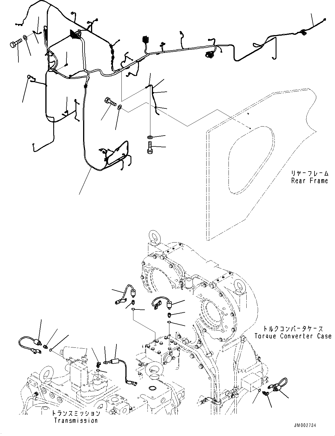 Wheel Loaders Komatsu / WA1200-6 S/N 60004-UP (KAL Spec. (Chassis only))(0000631C) / Emergency Engine Shut-off Switch, Switch (1/2) (#60001-)(E008001 : E0255-001001)