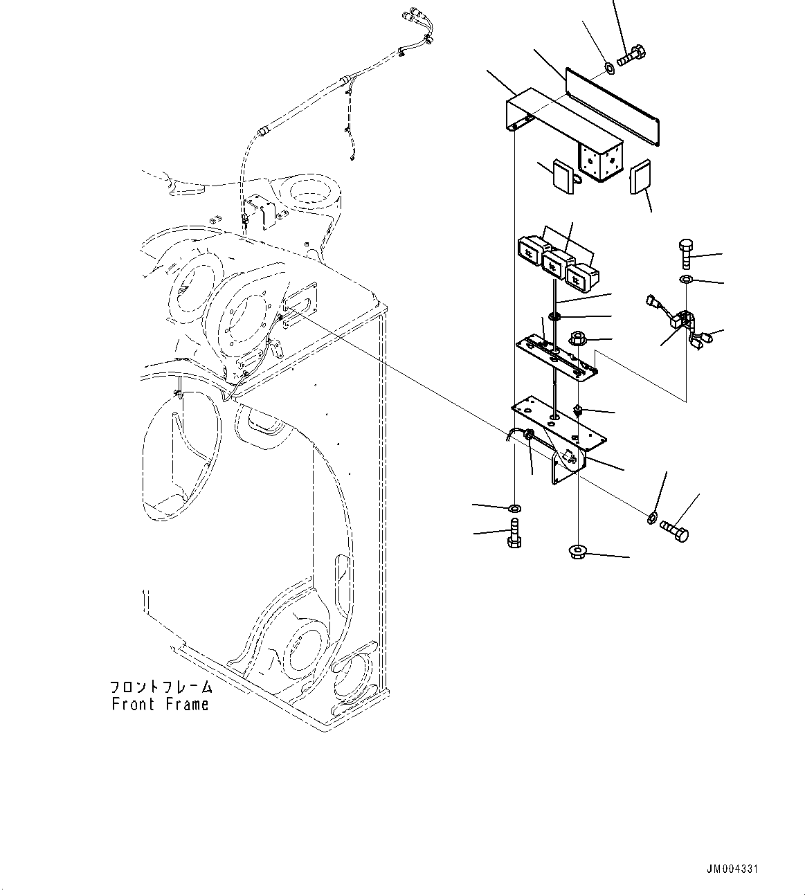 Wheel Loaders Komatsu / WA1200-6 S/N 60004-UP (KAL Spec. (Chassis only))(0000631C) / Front Lamp L.H. (#60011-)(E009001 : E0306-008001)