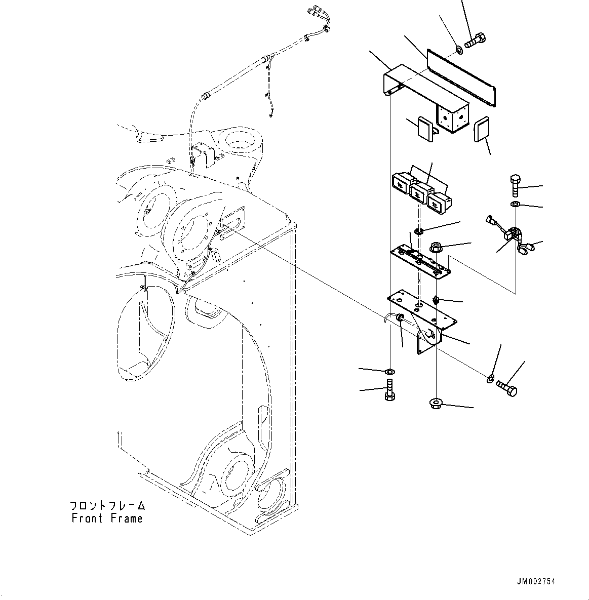 Wheel Loaders Komatsu / WA1200-6 S/N 60004-UP (KAL Spec. (Chassis only))(0000631C) / Horn (#60001-)(E014001 : E0410-001001)