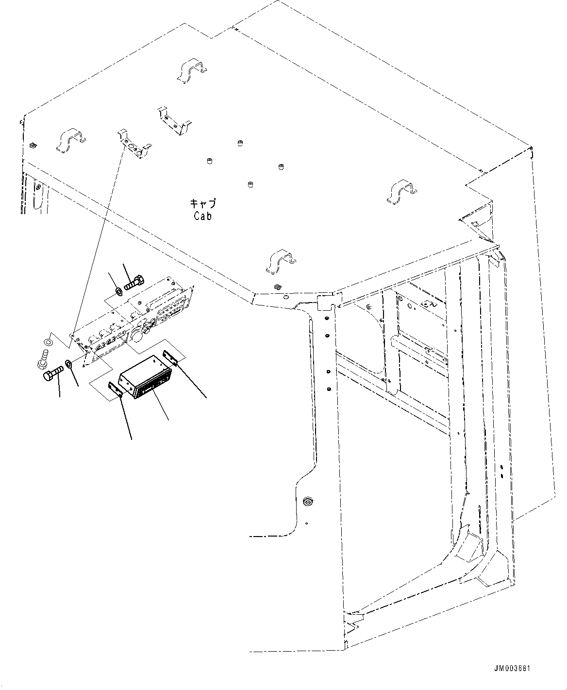 Wheel Loaders Komatsu / WA1200-6 S/N 60004-UP (KAL Spec. (Chassis only))(0000631C) / Radio,  (#60006-)(K011002 : K0810-005001A)