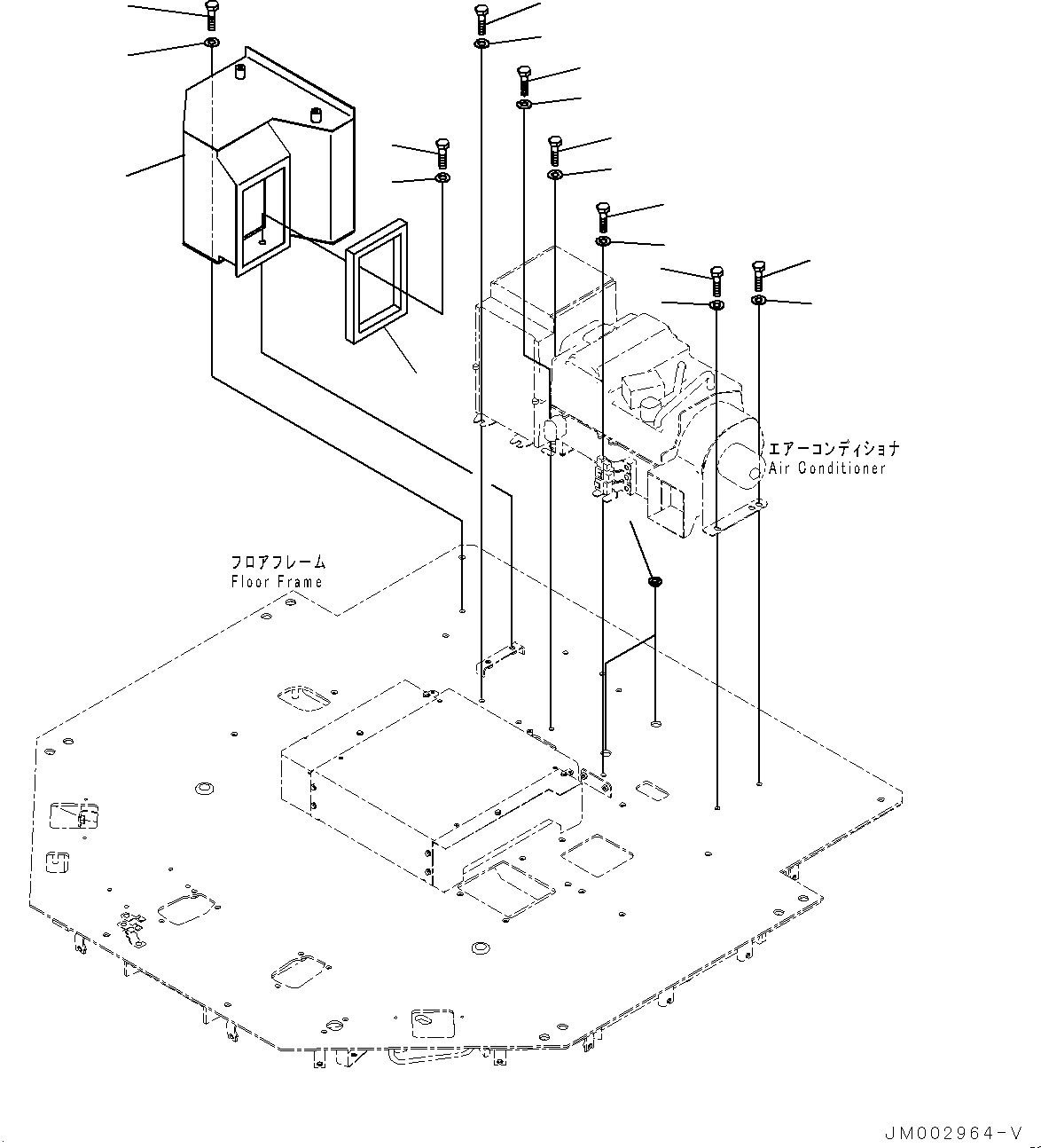 Wheel Loaders Komatsu / WA1200-6 S/N 60004-UP (KAL Spec. (Chassis only))(0000631C) / Floor, Duct Box (#60001-60004)(K012010 : K4010-005010)