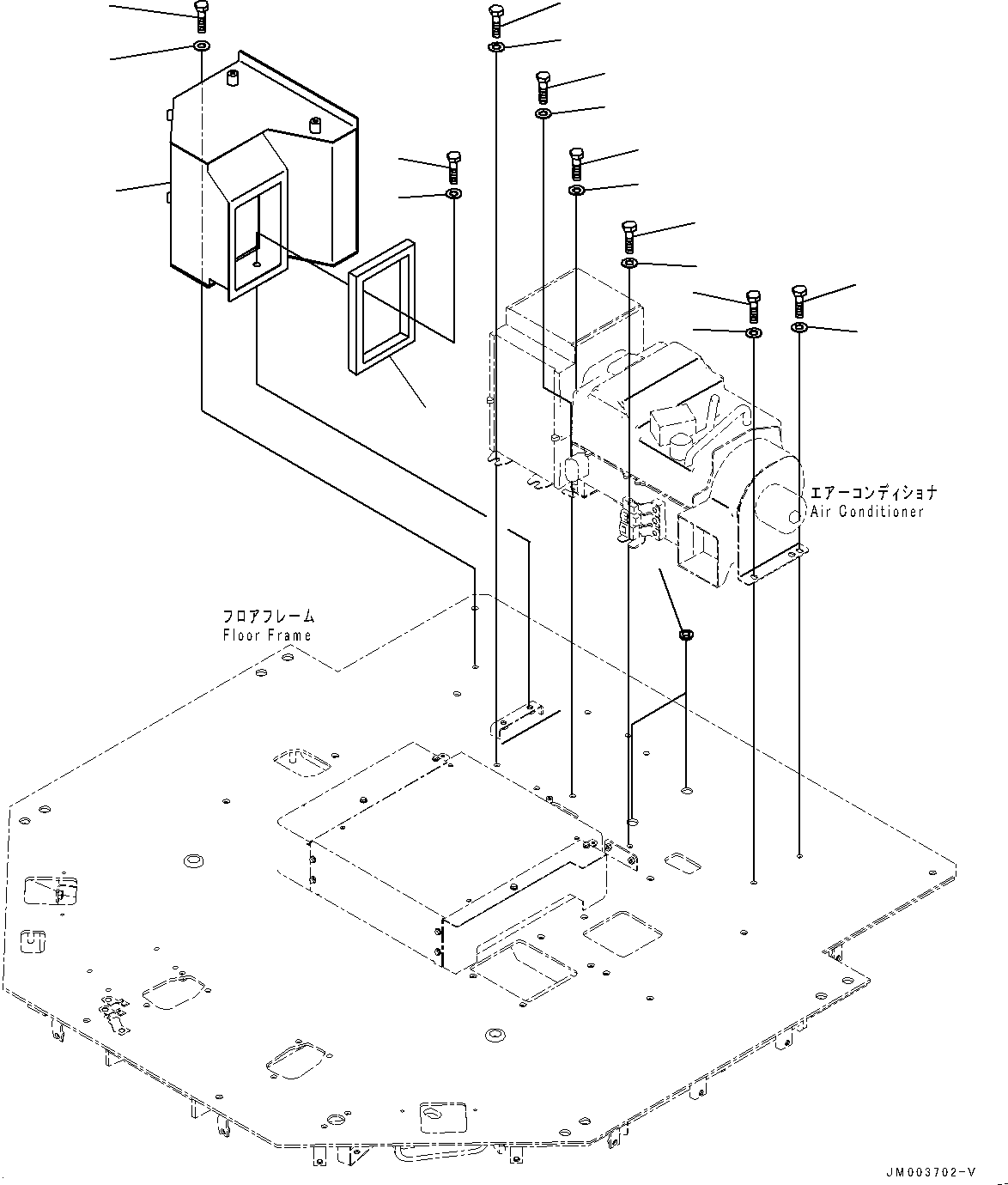 Wheel Loaders Komatsu / WA1200-6 S/N 60004-UP (KAL Spec. (Chassis only))(0000631C) / Floor, Duct Box (#60005-)(K012011 : K4010-005010A)