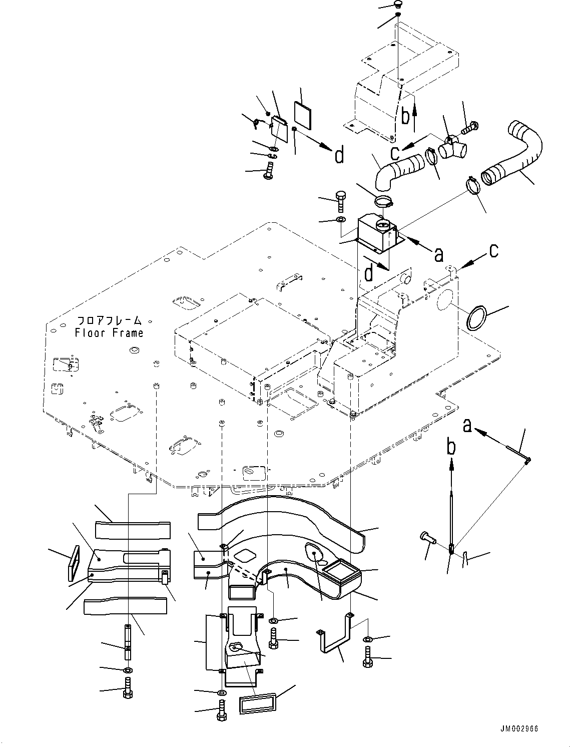 Wheel Loaders Komatsu / WA1200-6 S/N 60004-UP (KAL Spec. (Chassis only))(0000631C) / Floor, Duct (#60001-)(K012013 : K4010-005012)