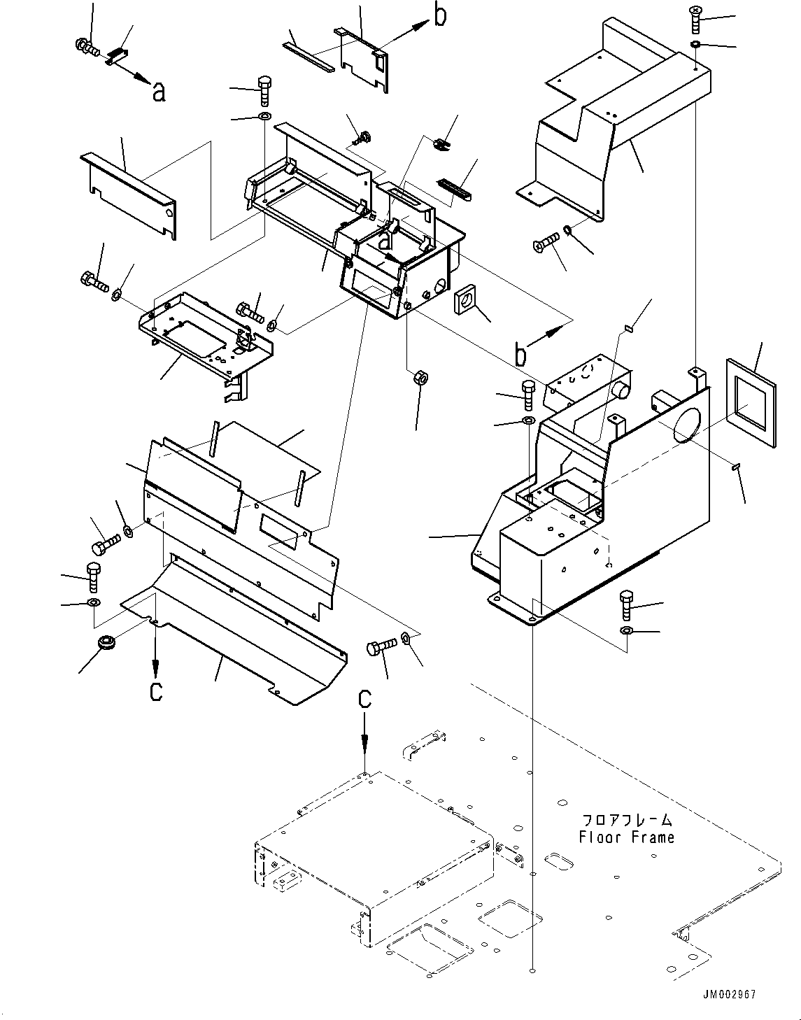 Wheel Loaders Komatsu / WA1200-6 S/N 60004-UP (KAL Spec. (Chassis only))(0000631C) / Floor, Air Conditioner Cover (#60001-)(K012015 : K4010-005014)