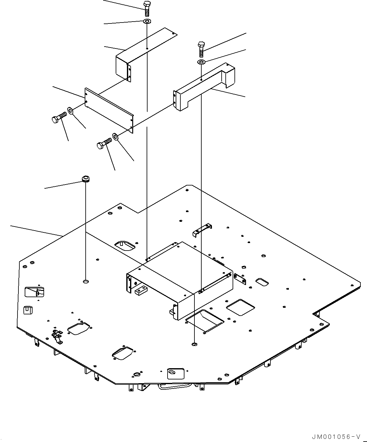 Wheel Loaders Komatsu / WA1200-6 S/N 60004-UP (KAL Spec. (Chassis only))(0000631C) / Floor, Floor, Base (#60001-)(K012016 : K4010-005015)