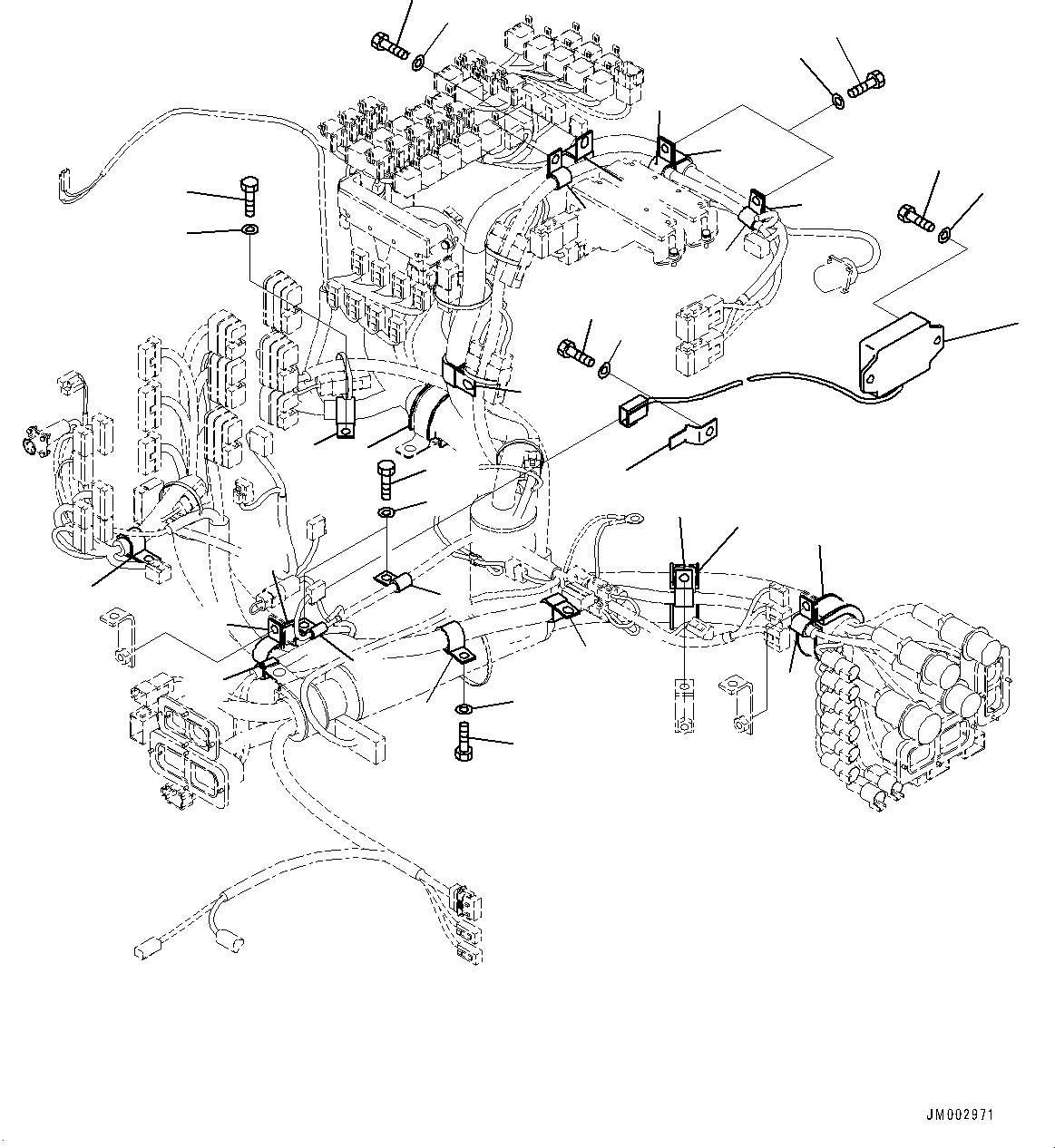 Wheel Loaders Komatsu / WA1200-6 S/N 60004-UP (KAL Spec. (Chassis only))(0000631C) / Floor, Wiring Harness Mounting (4/4) (#60001-)(K012022 : K4010-005021)