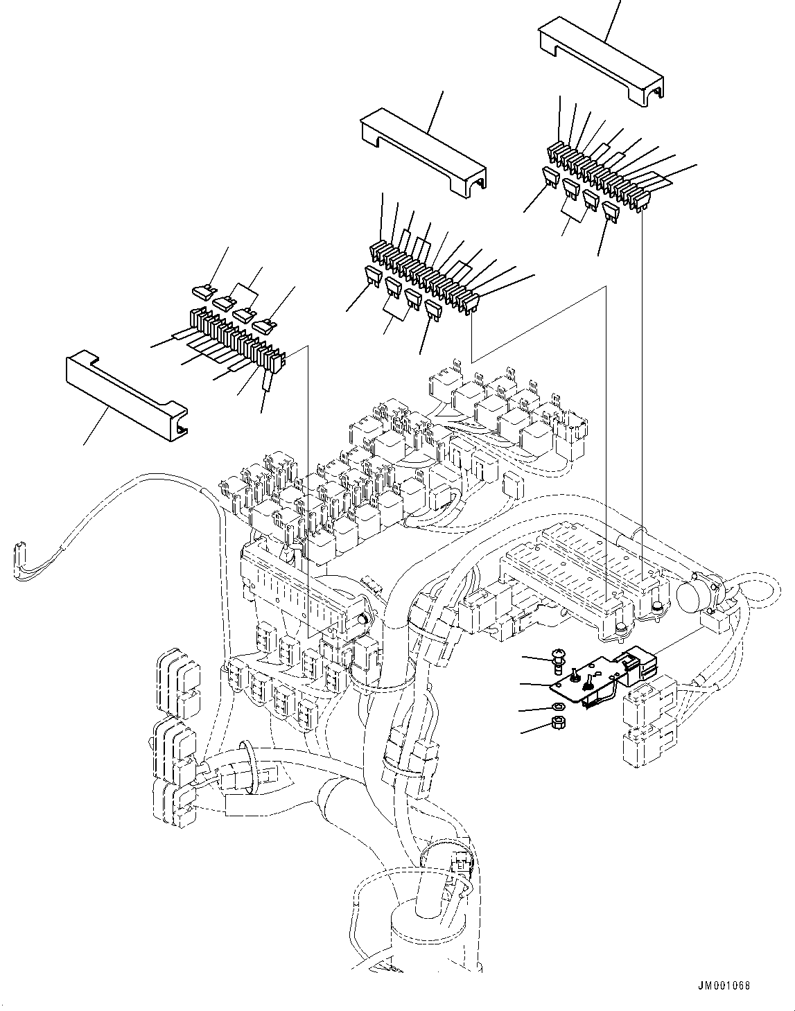 Wheel Loaders Komatsu / WA1200-6 S/N 60004-UP (KAL Spec. (Chassis only))(0000631C) / Floor, Fuse (#60001-)(K012026 : K4010-005025)