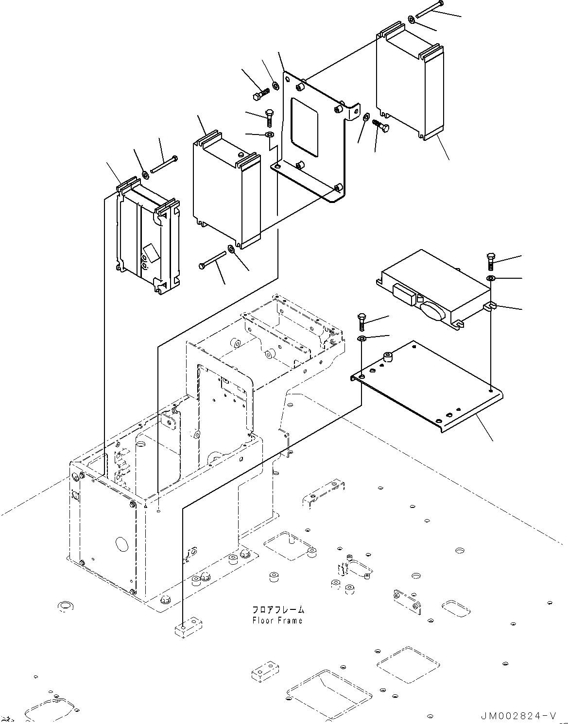 Wheel Loaders Komatsu / WA1200-6 S/N 60004-UP (KAL Spec. (Chassis only))(0000631C) / Floor, Controller (2/2) (#60004-)(K013029 : K4010-007030)