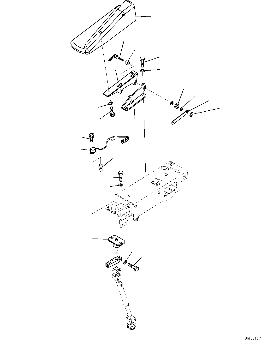 Wheel Loaders Komatsu / WA1200-6 S/N 60004-UP (KAL Spec. (Chassis only))(0000631C) / Floor, Armrest, L.H. (#60001-)(K012031 : K4010-005029)