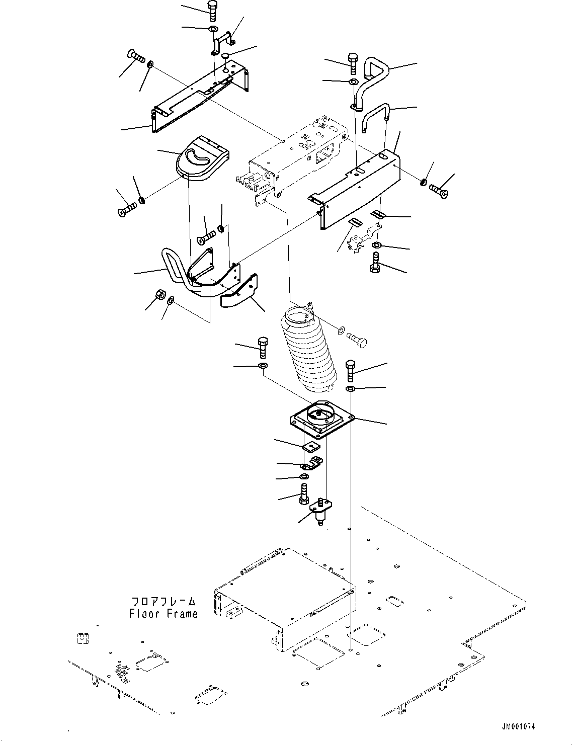 Wheel Loaders Komatsu / WA1200-6 S/N 60004-UP (KAL Spec. (Chassis only))(0000631C) / Floor, AJSS Slide Lock (#60001-)(K012034 : K4010-005032)