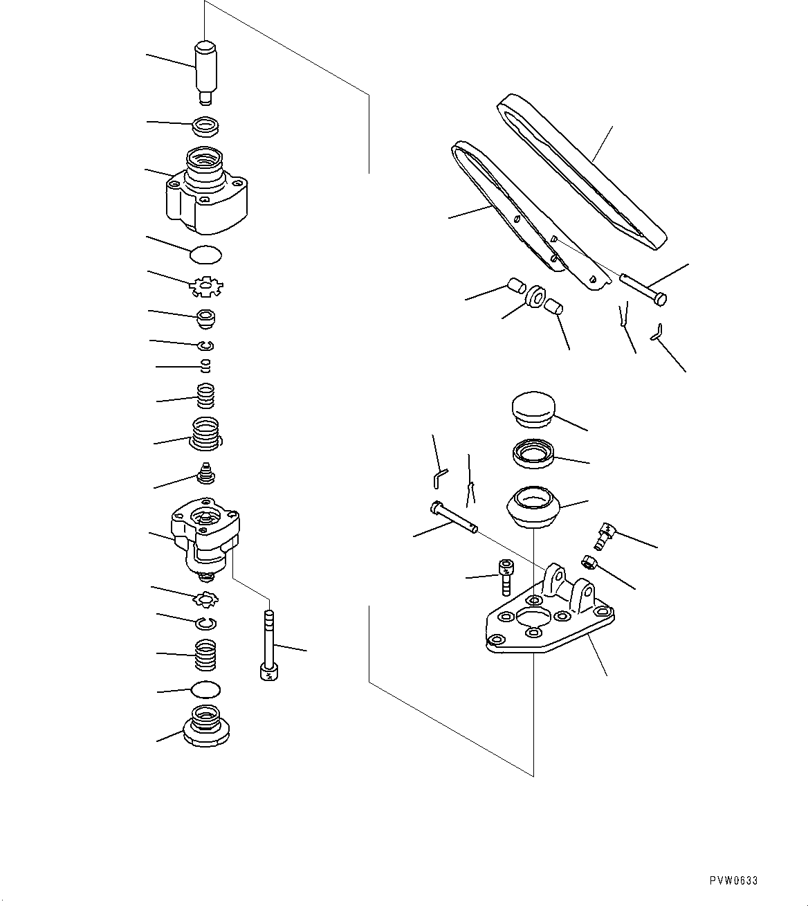 Wheel Loaders Komatsu / WA1200-6 S/N 60004-UP (KAL Spec. (Chassis only))(0000631C) / Floor, Inner Parts, Single Valve (#60004-)(K013038 : K4010-007038)